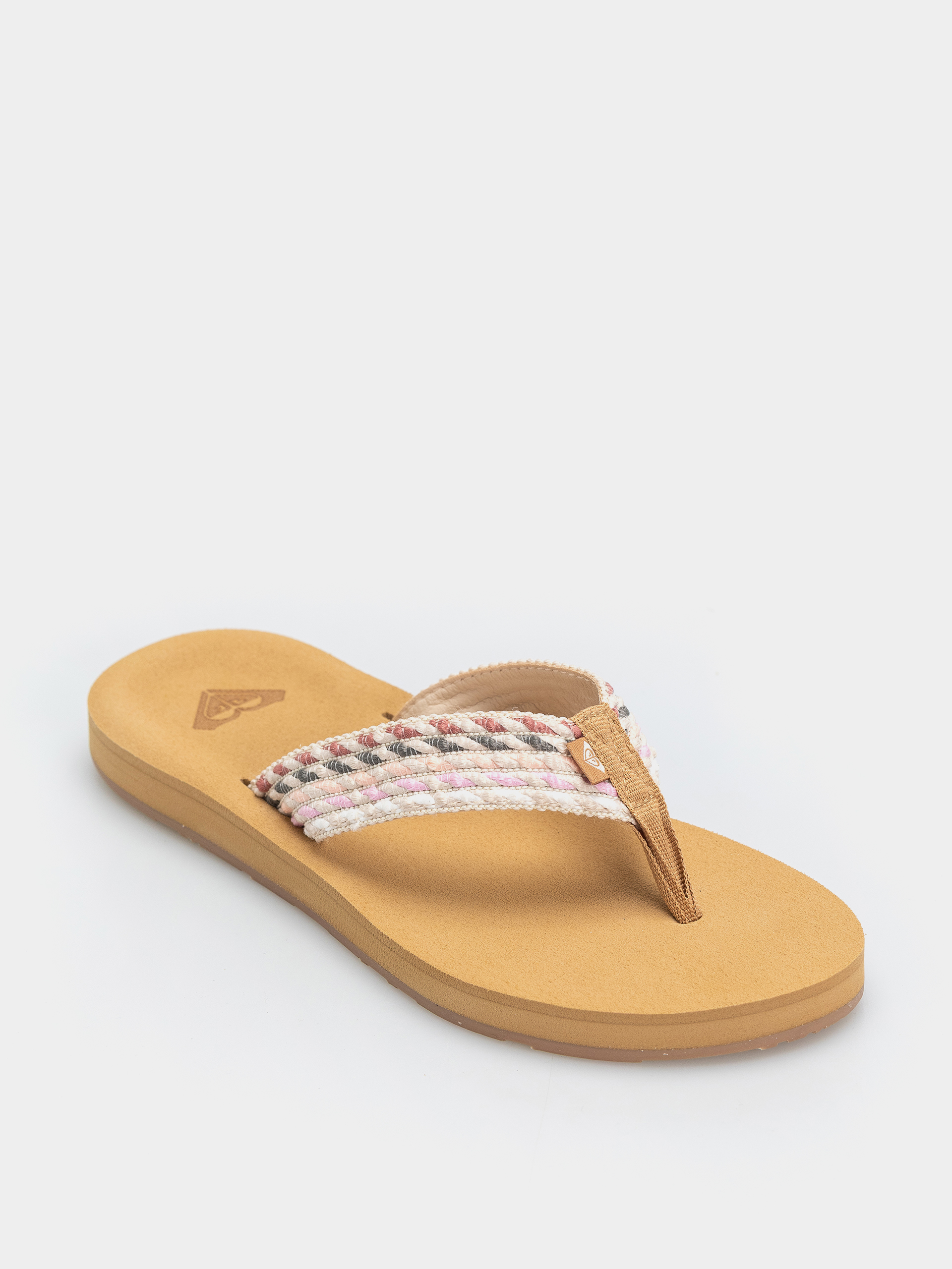 Джапанки Roxy Porto Rope Wmn (natural/crazy pink)