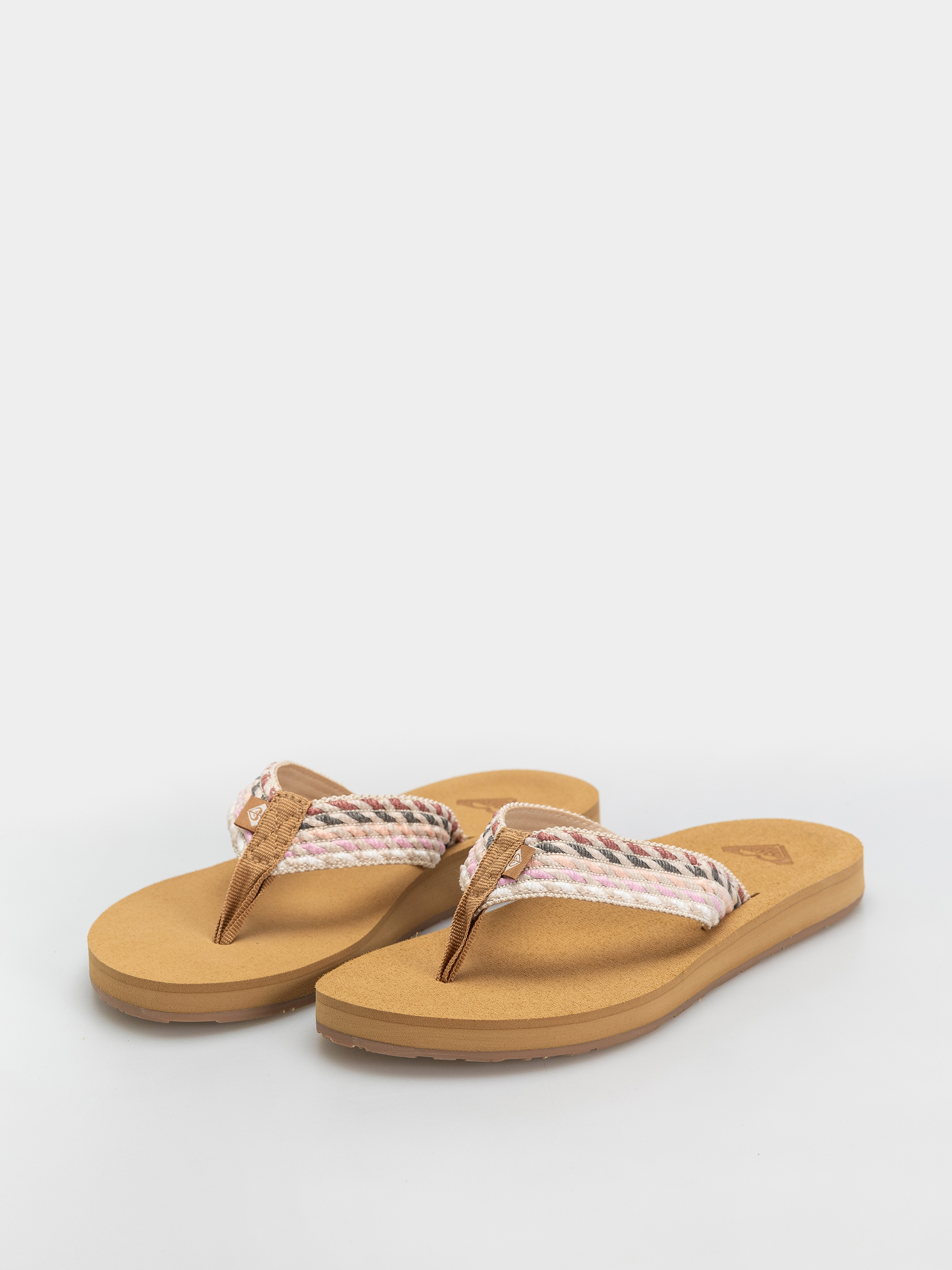 Джапанки Roxy Porto Rope Wmn (natural/crazy pink)