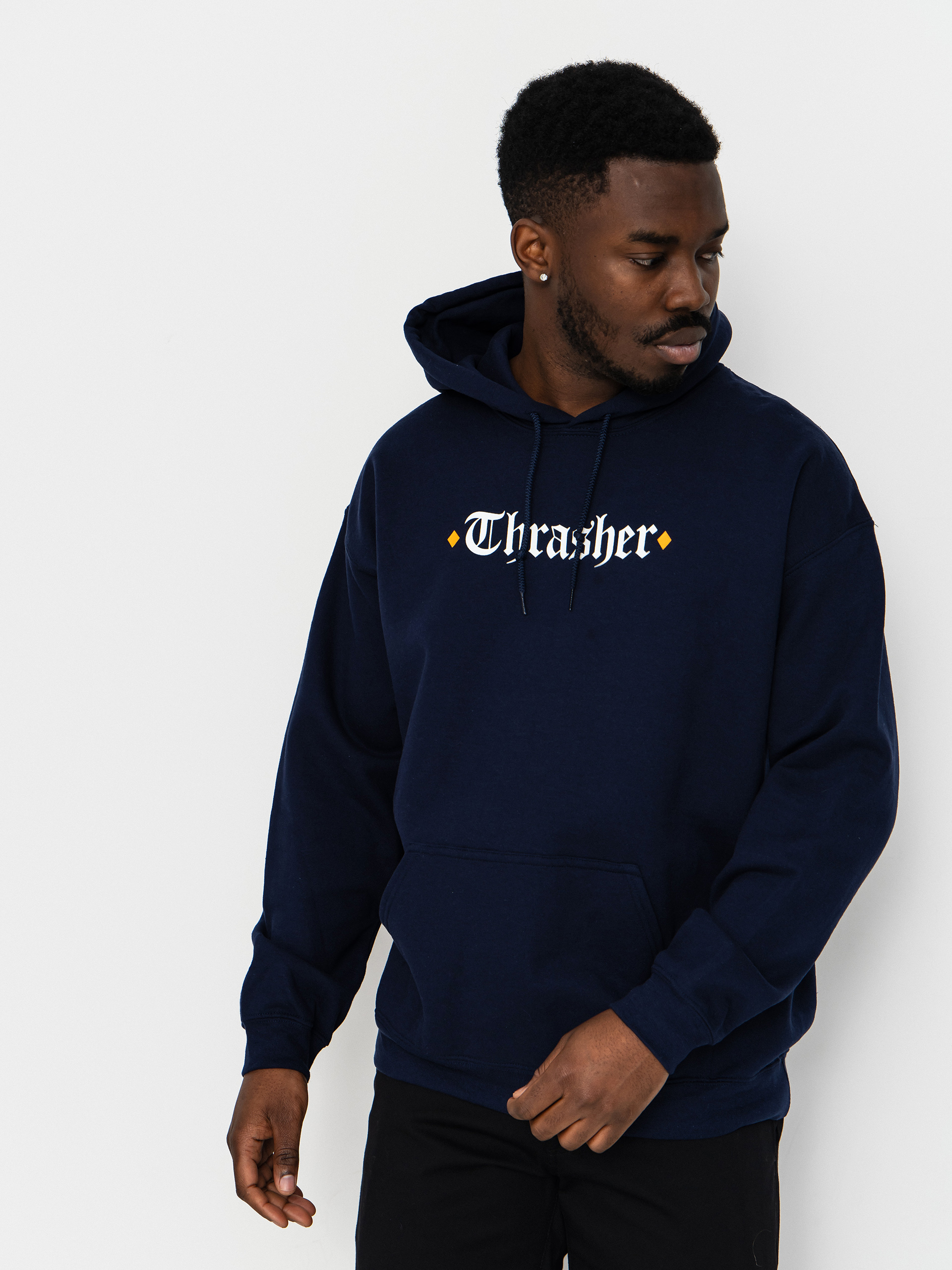 Суитшърт с качулка Thrasher x Spitfire The End Oath HD (navy)
