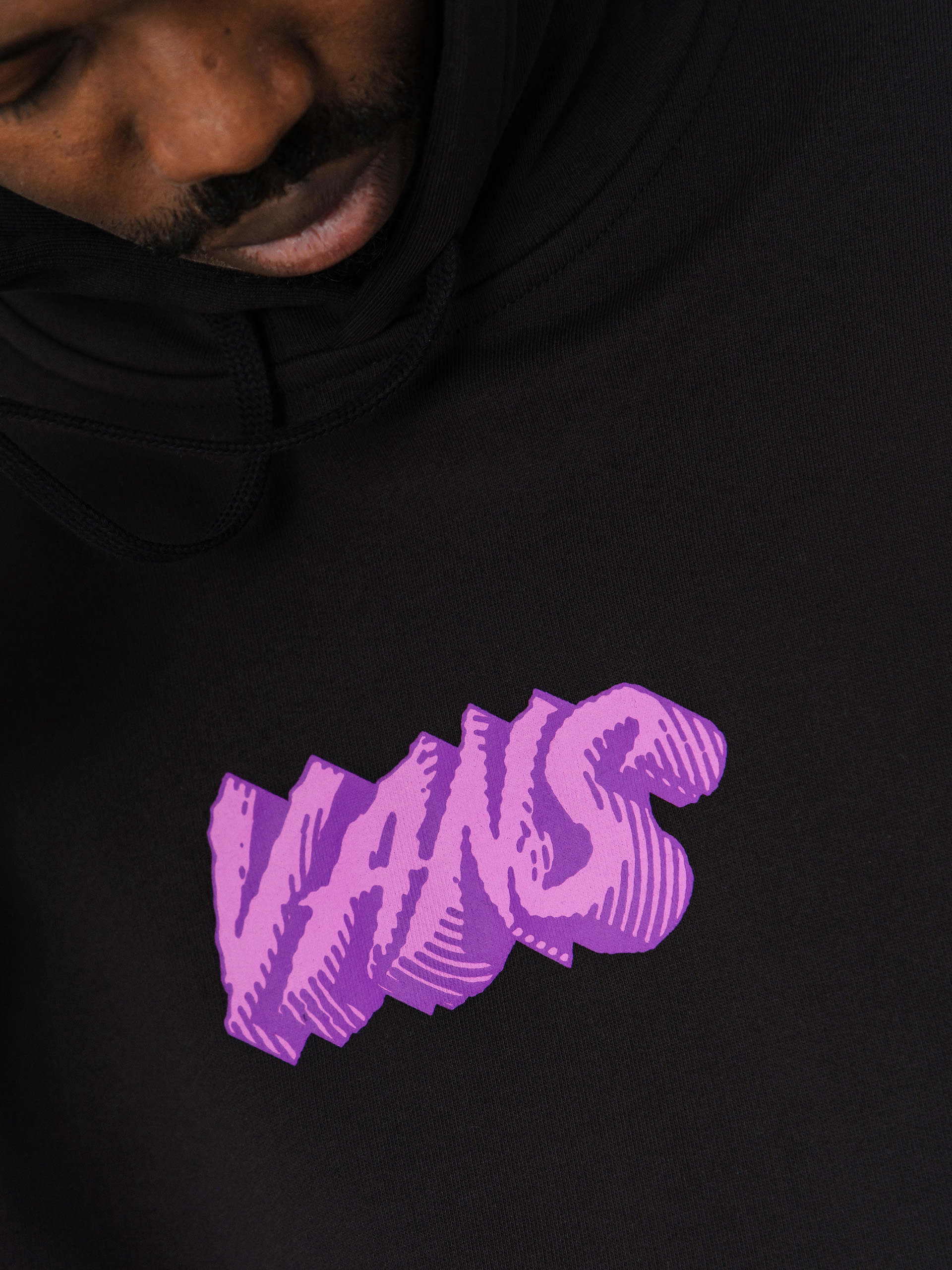 Суитшърт с качулка Vans Stone Swirl Loose HD (black)