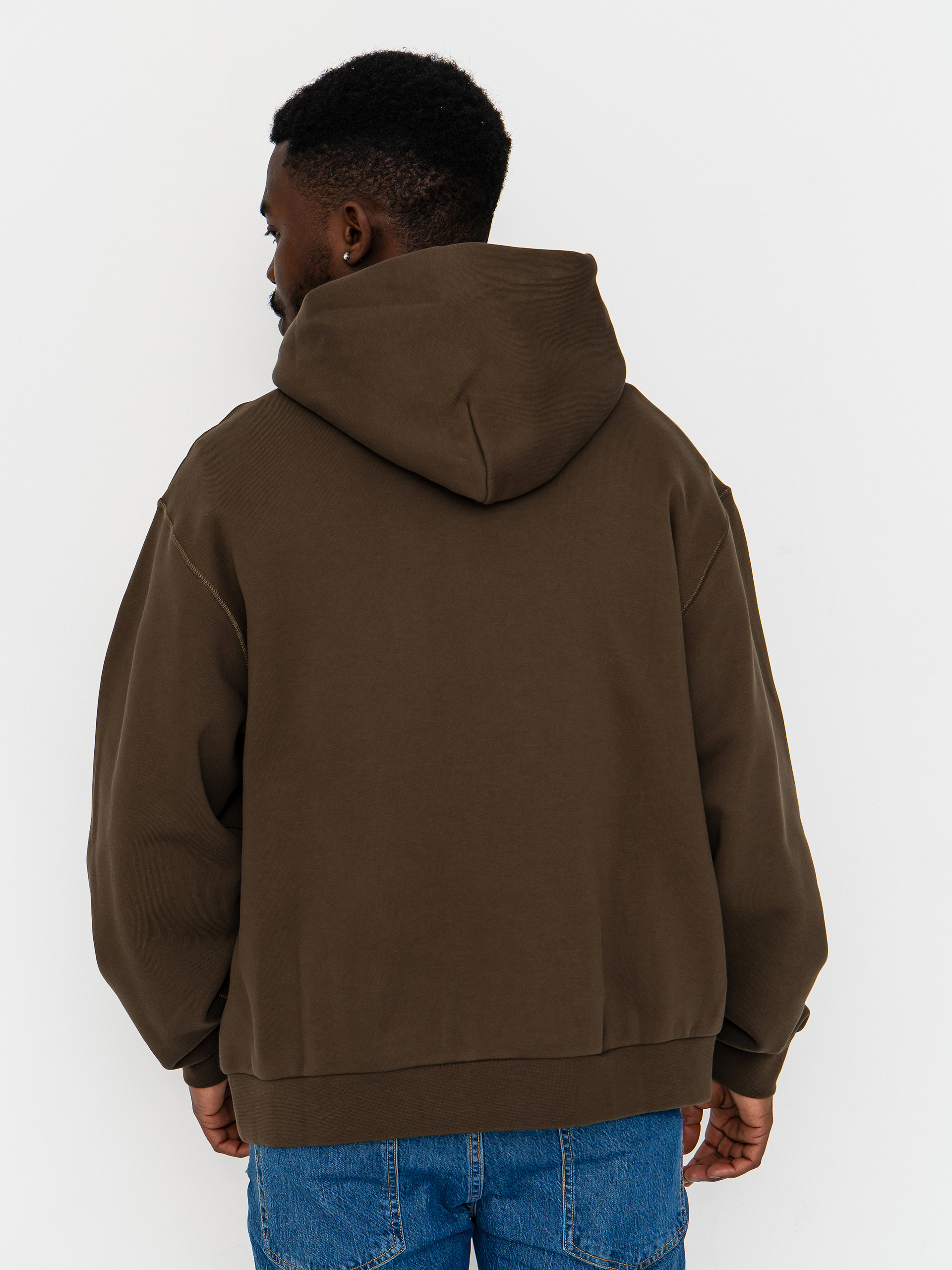 Суитшърт с качулка Nike SB Essential Logo HD (dark hazel/white)