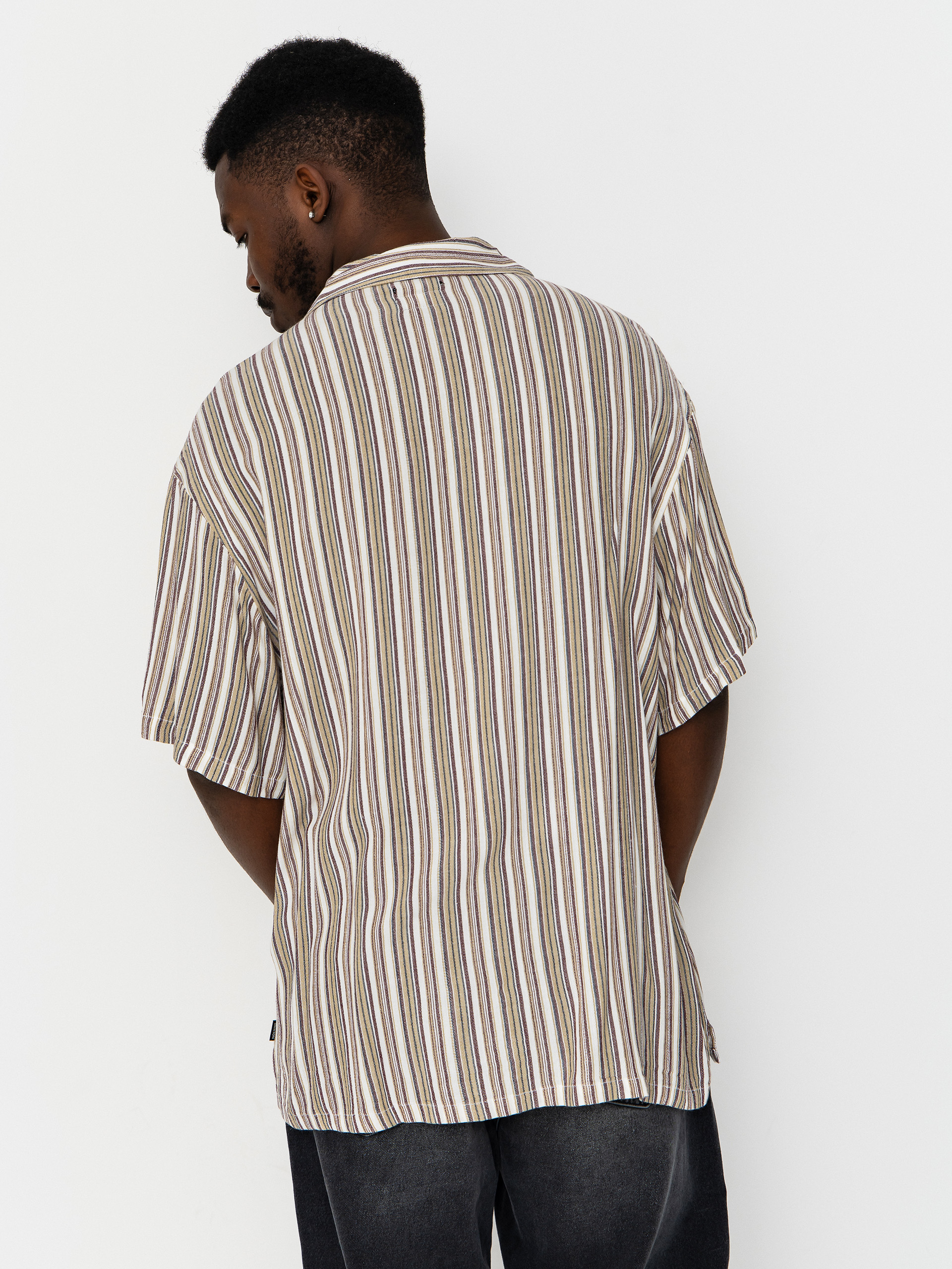 Риза Brixton Bunker Twisted Stripe (robust red)