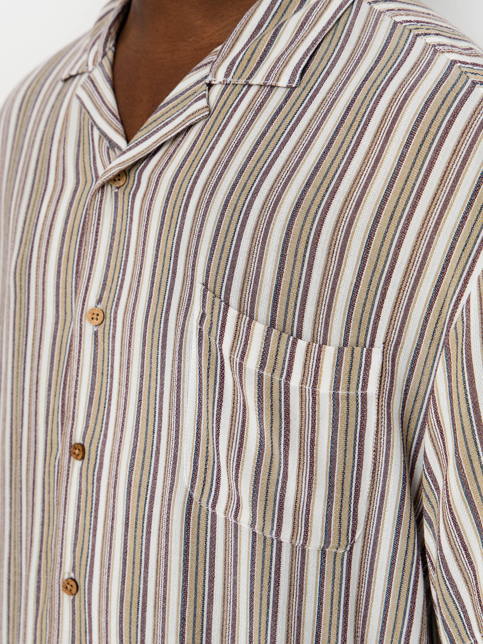 Риза Brixton Bunker Twisted Stripe (robust red)