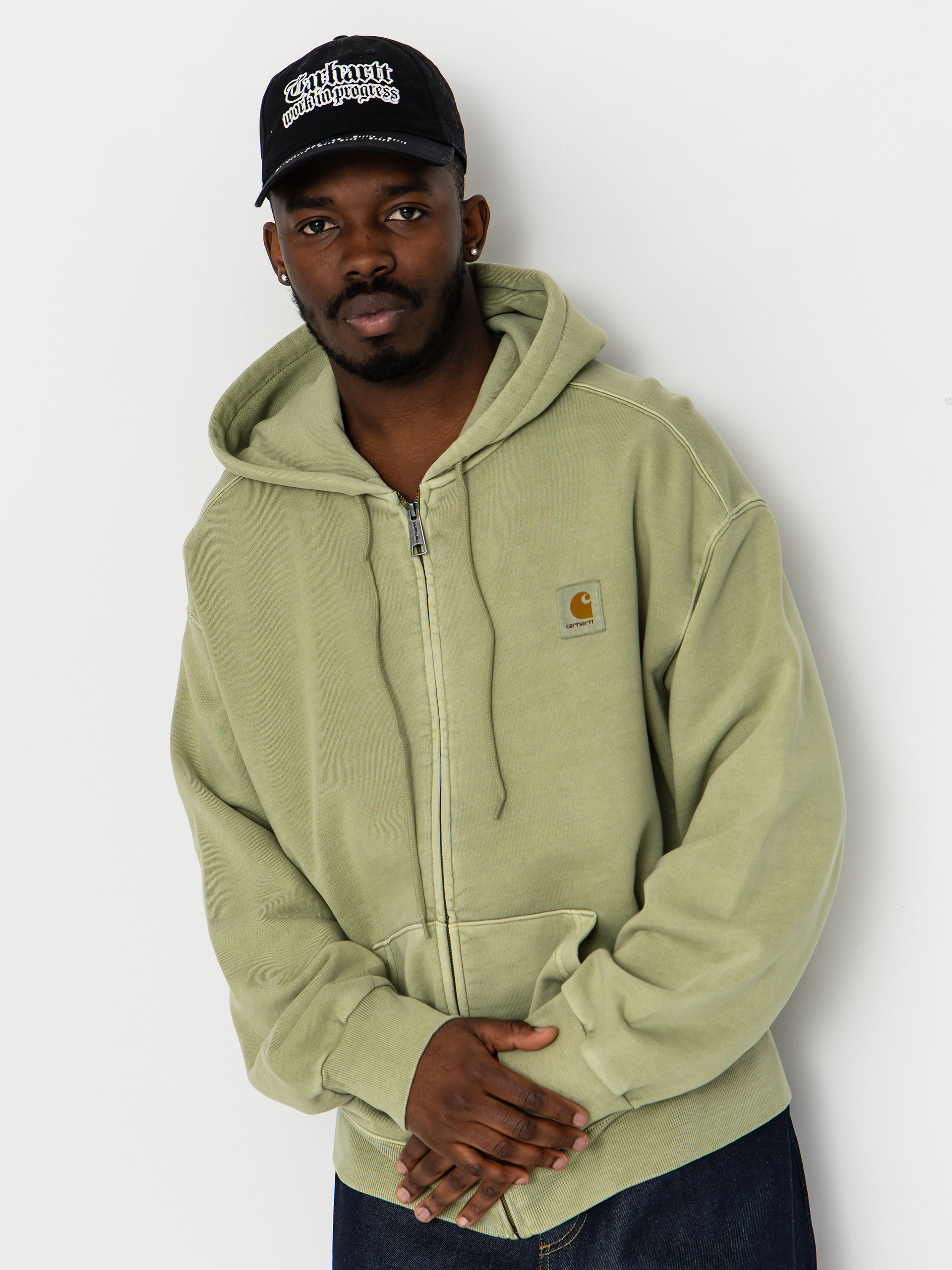 Суитшърт с качулка Carhartt WIP Nelson ZHD (gentle green)