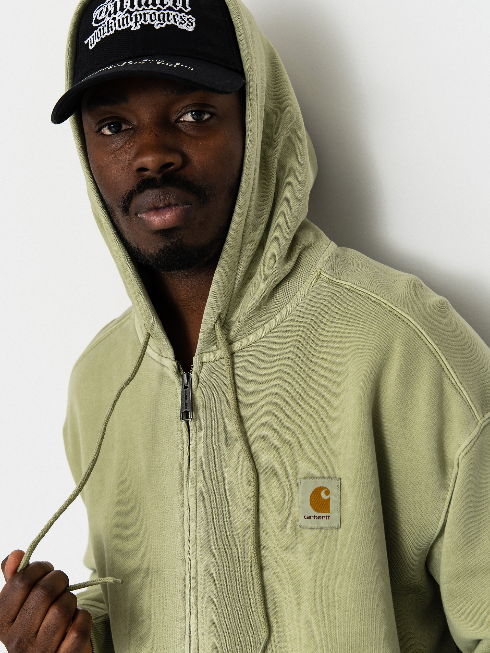 Суитшърт с качулка Carhartt WIP Nelson ZHD (gentle green)