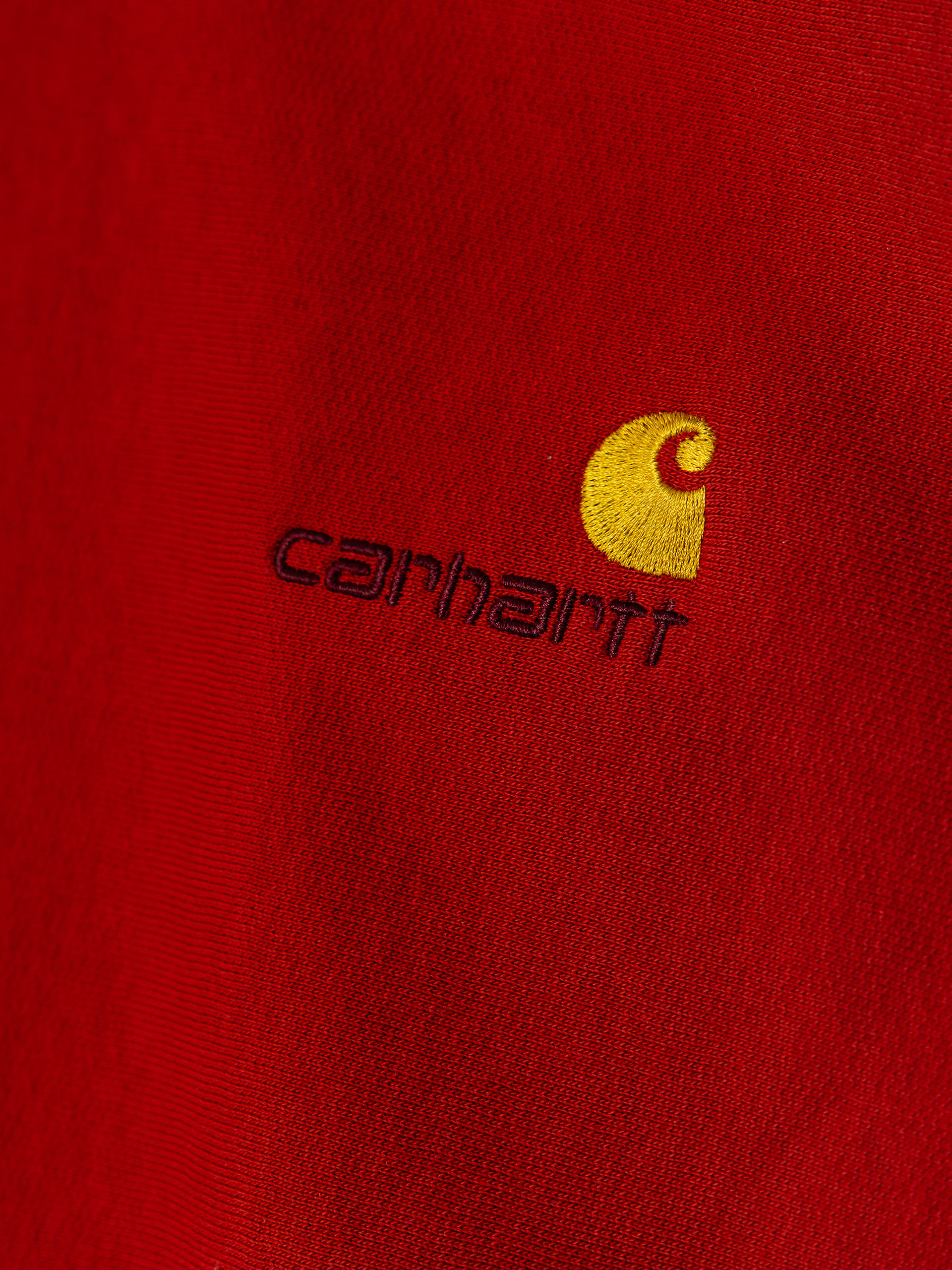 Суитшърт с качулка Carhartt WIP American Script HD (oxide red)