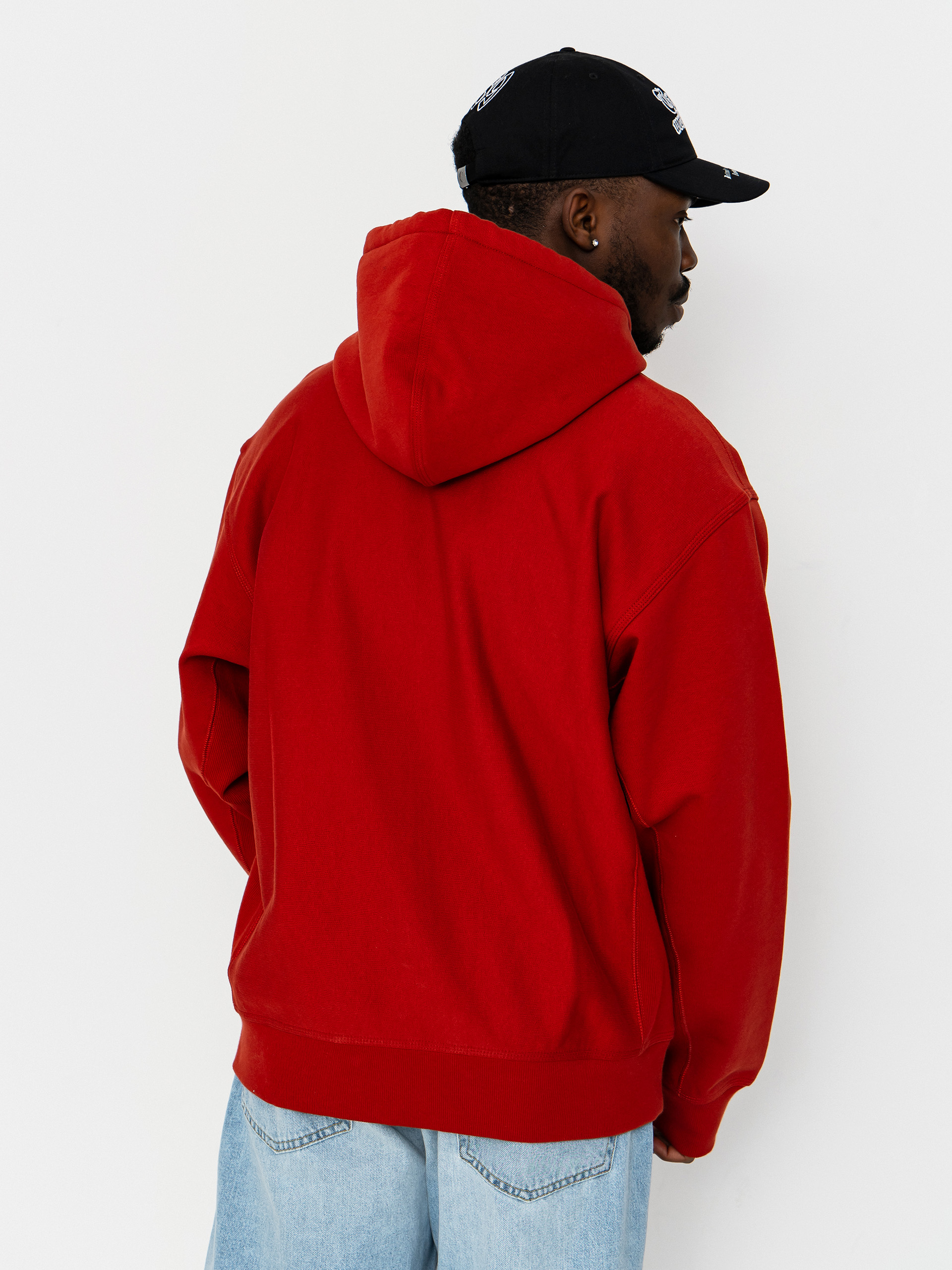 Суитшърт с качулка Carhartt WIP American Script HD (oxide red)