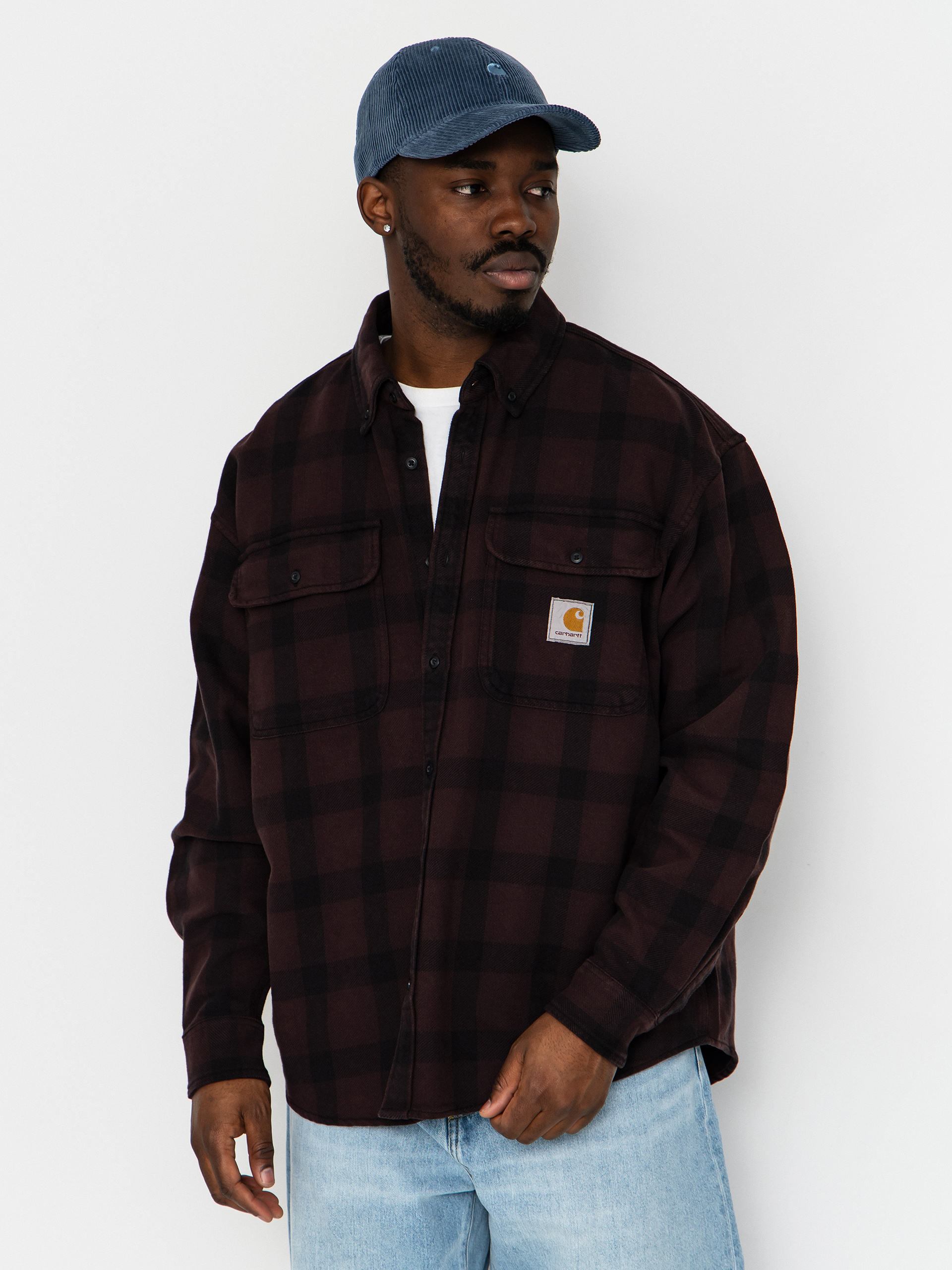 Риза Carhartt WIP Edmands (edmands check/natural/palisander)