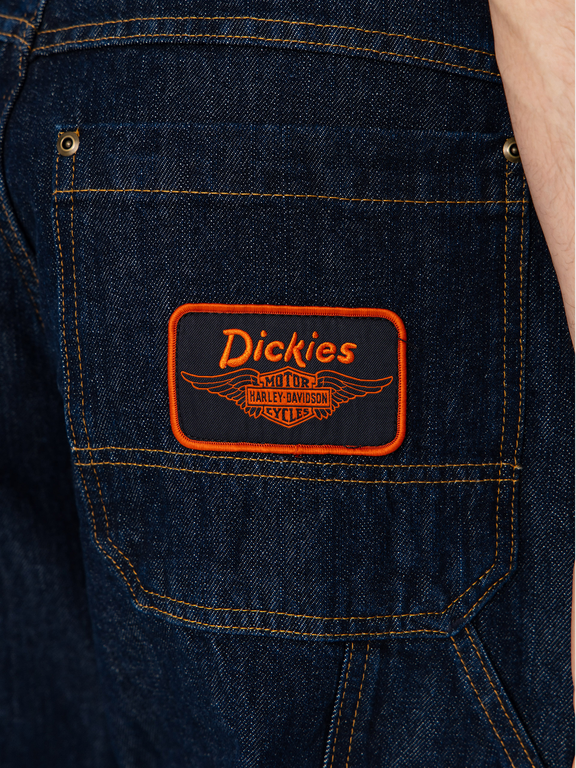 Панталони Dickies X Harley Davidson Denim Carpenter (rinsed indigo blue)