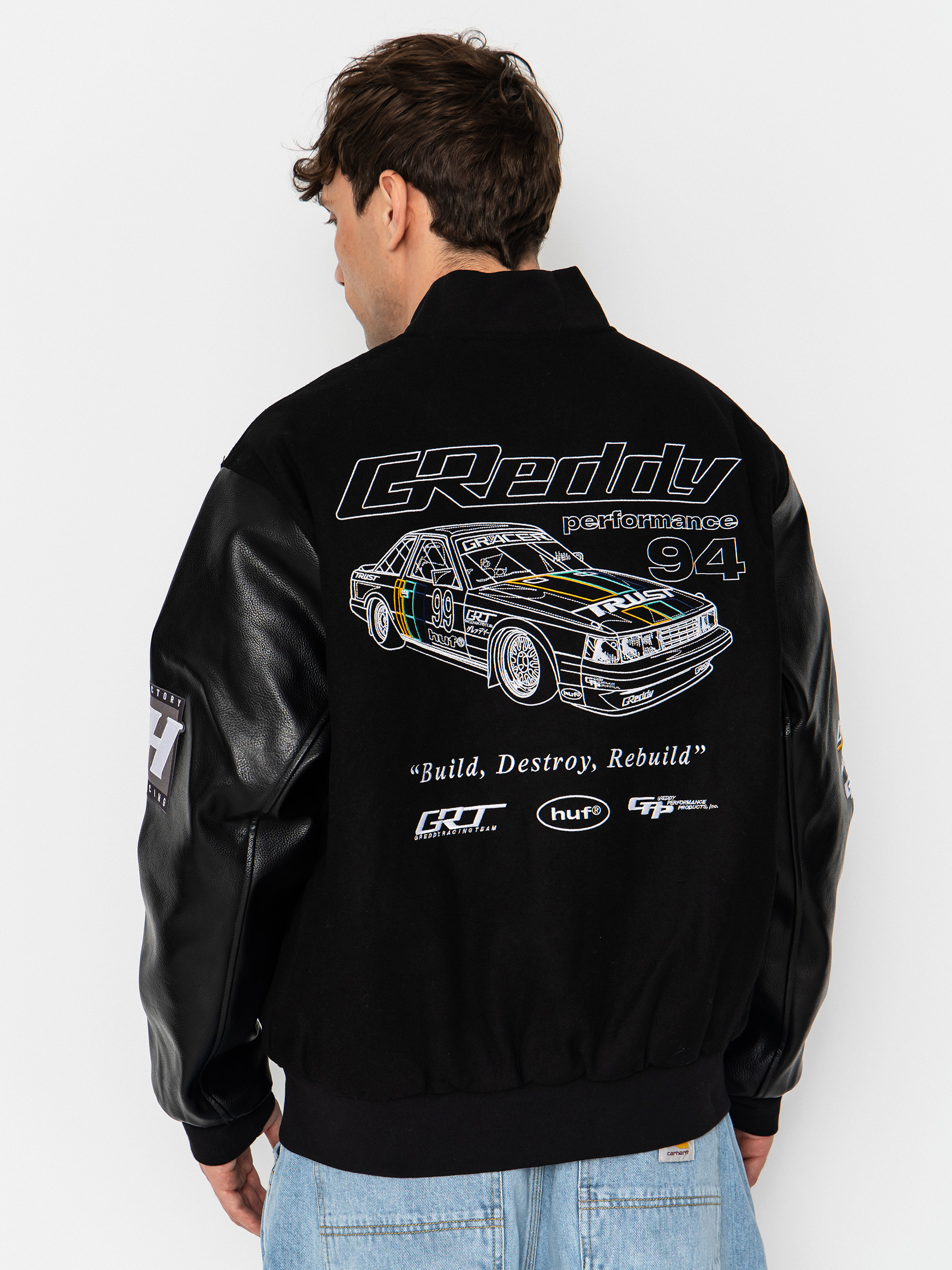 Яке HUF X Greddy Varsity (black)