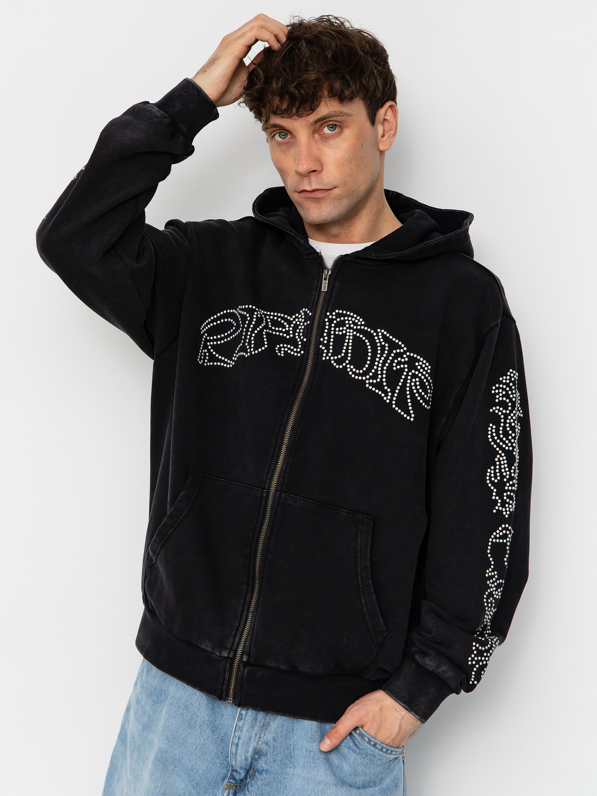 Суитшърт с качулка RipNDip Pretty Flacko Zip HD (black/charcoal)