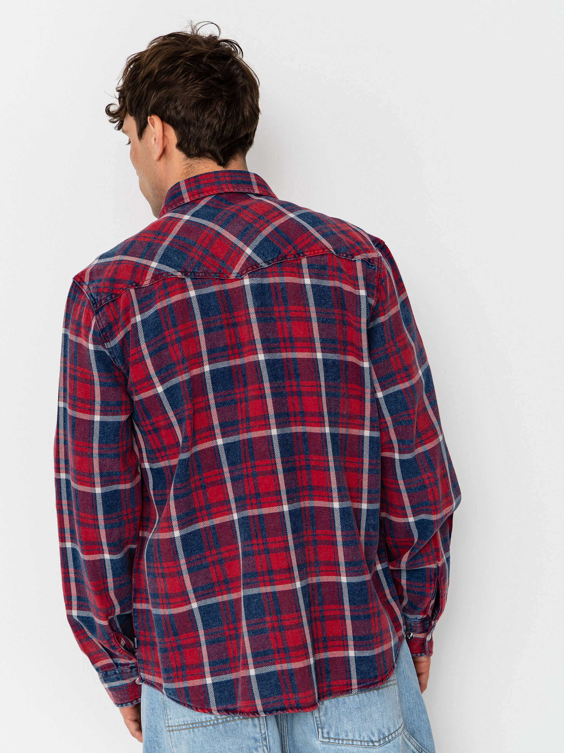 Риза Brixton Waylon Lw Overshirt (denim plaid)