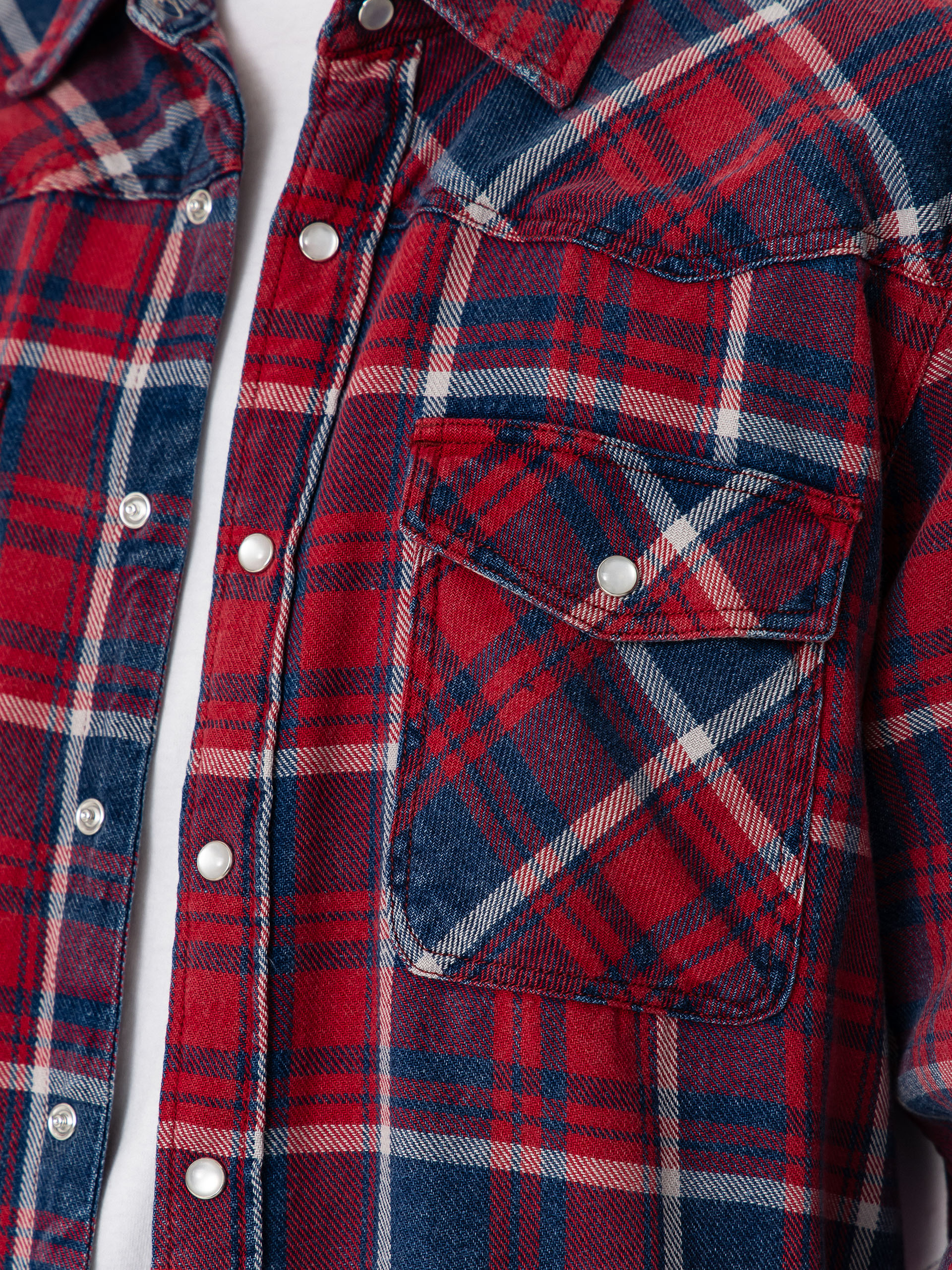 Риза Brixton Waylon Lw Overshirt (denim plaid)