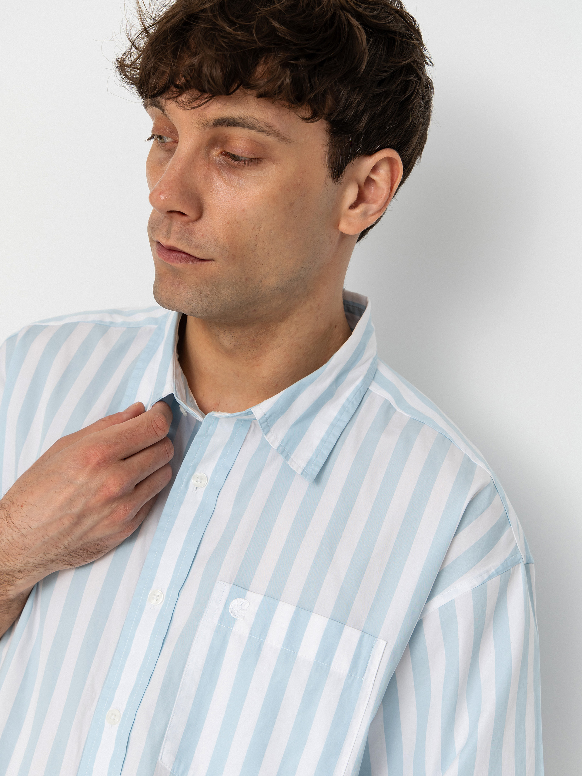 Риза Carhartt WIP Royce (royce stripe/icaria/white)