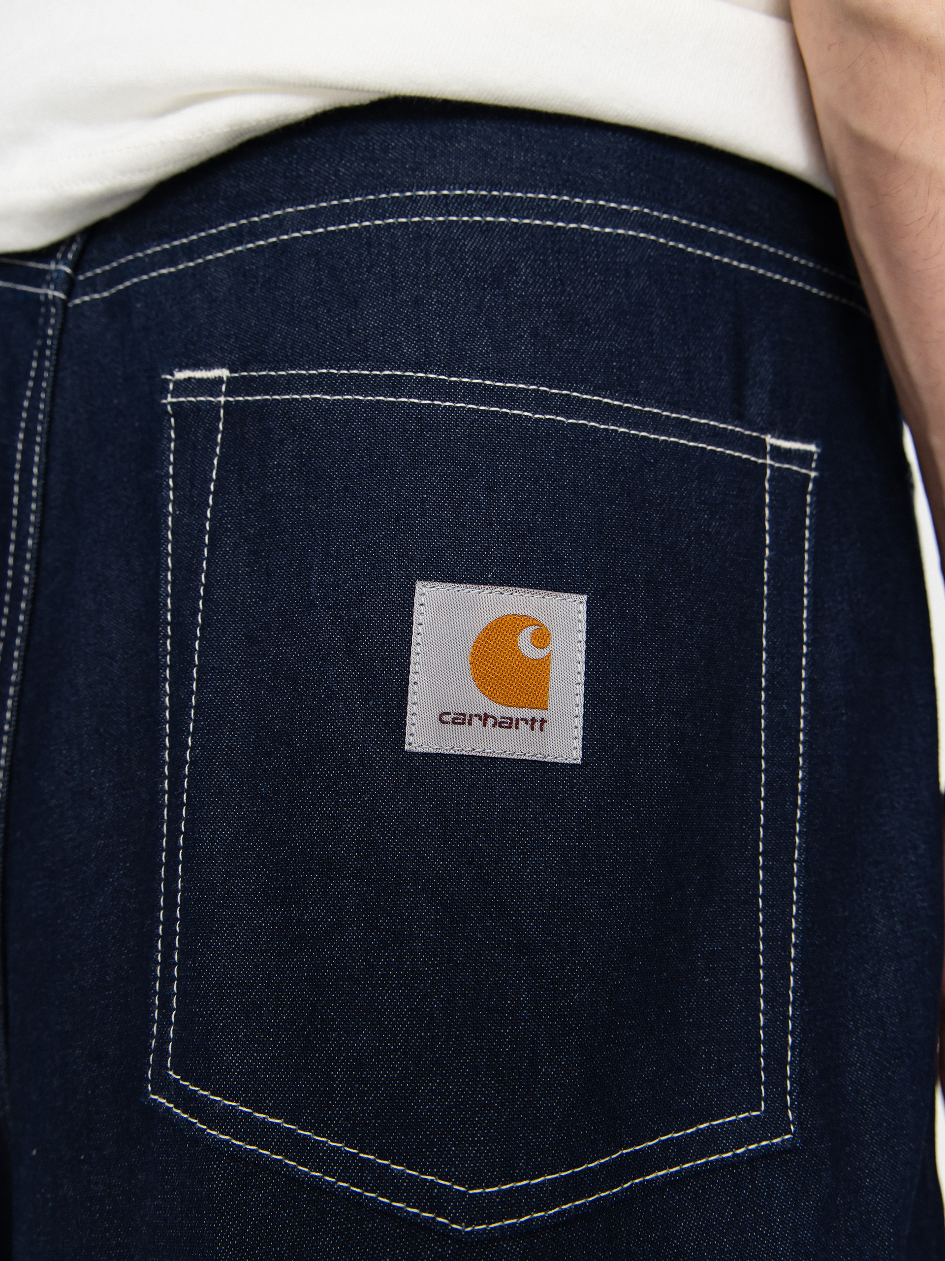 Къси панталони Carhartt WIP Brandon (blue rigrid)