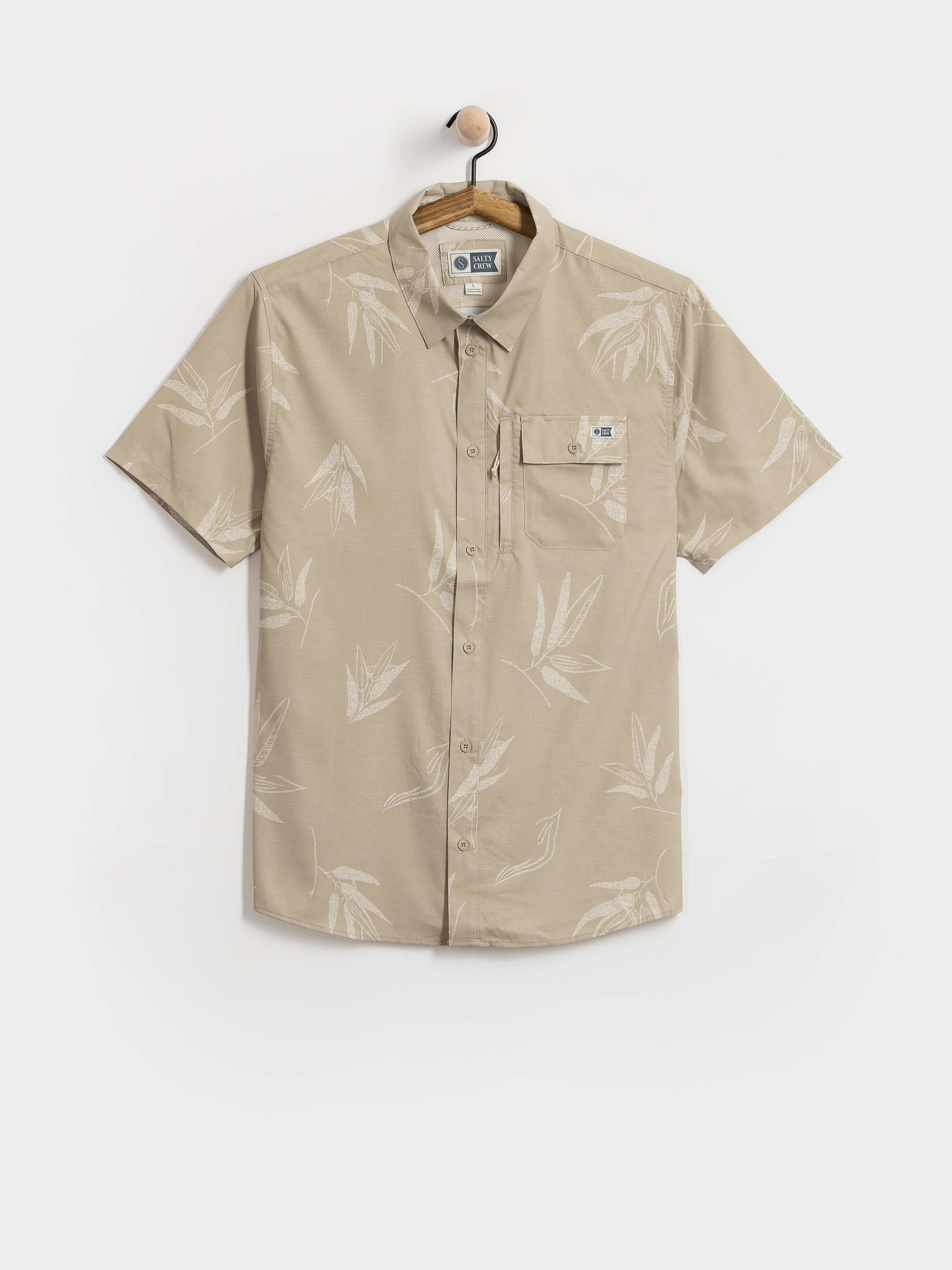 u0420u0438u0437u0430 Salty Crew Flagship Uv Button Up (dark khaki)