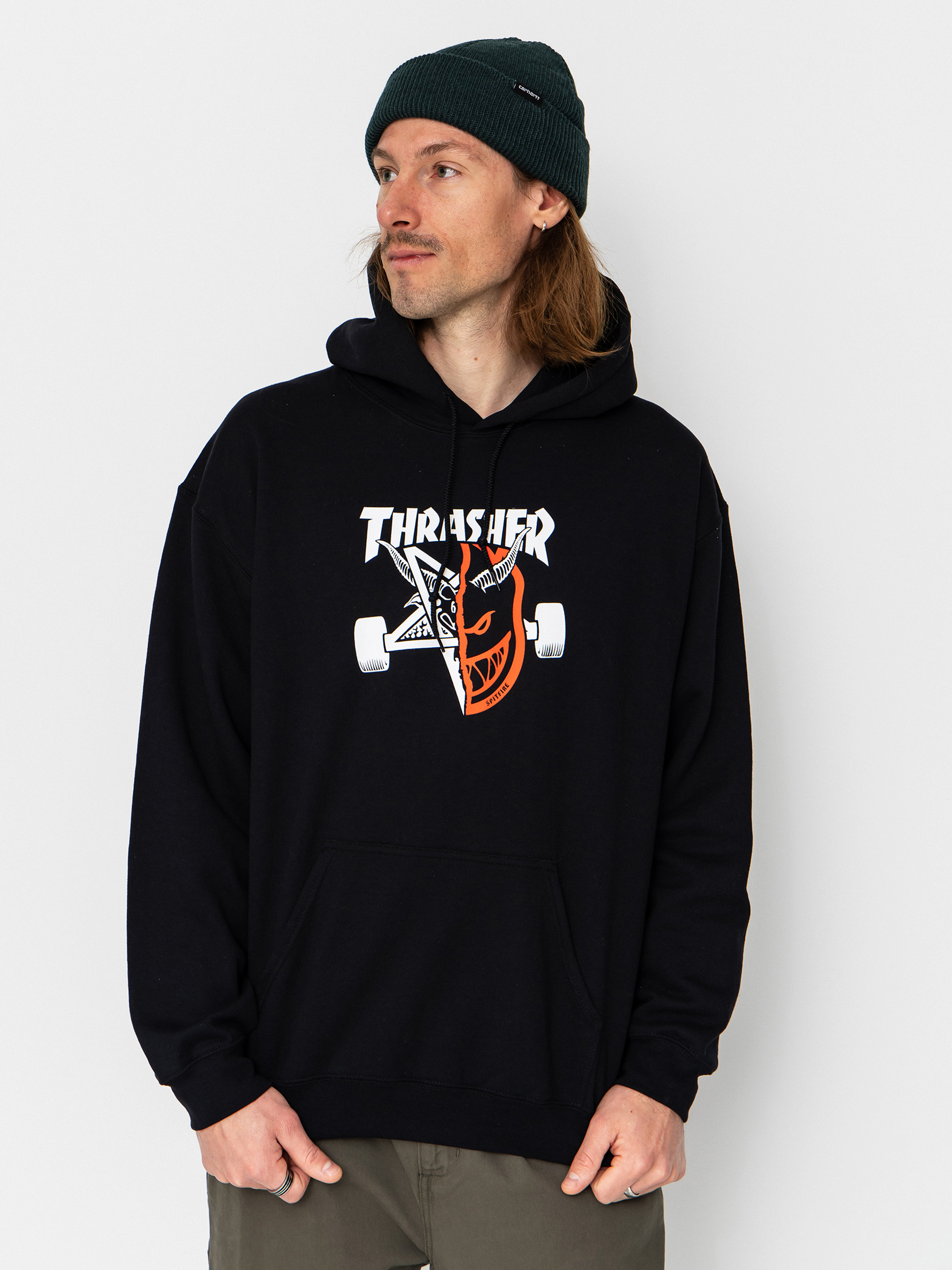 Суитшърт с качулка Thrasher x Spitfire Thrash & Burn HD