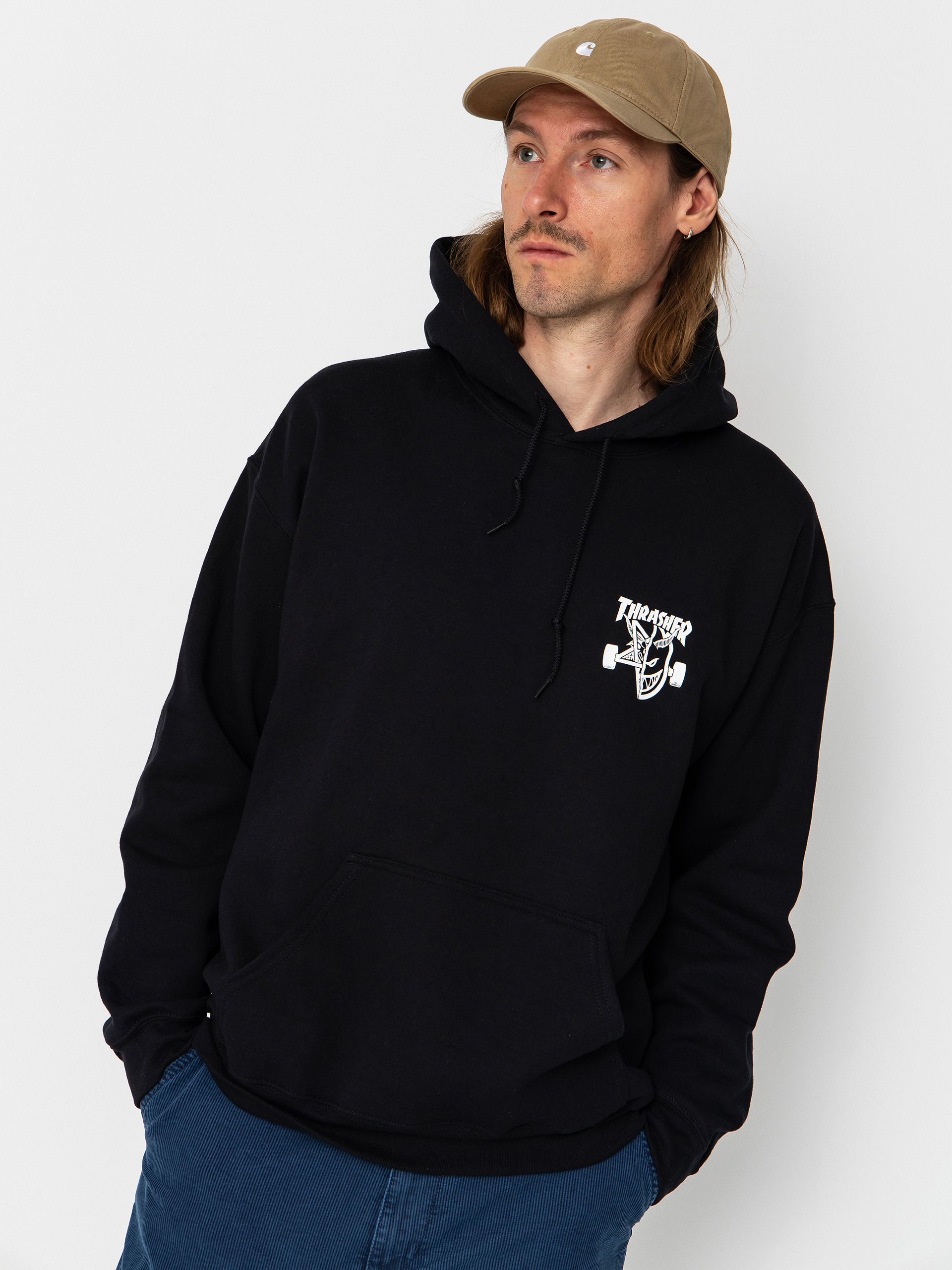 Суитшърт с качулка Thrasher x Spitfire Classic Swirl HD (black)