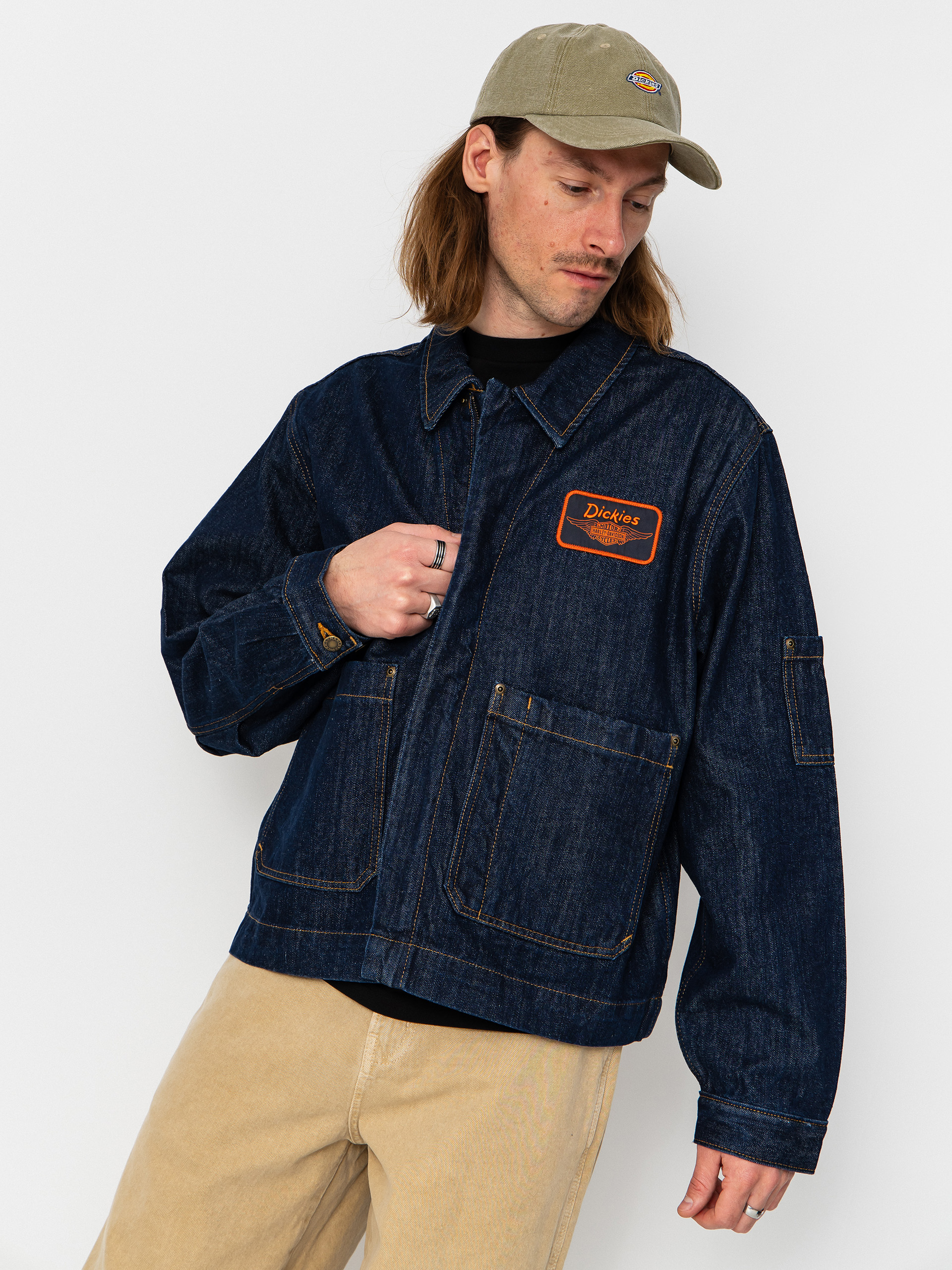 Яке Dickies X Harley Davidson Boxy Denim (rinsed indigo blue)