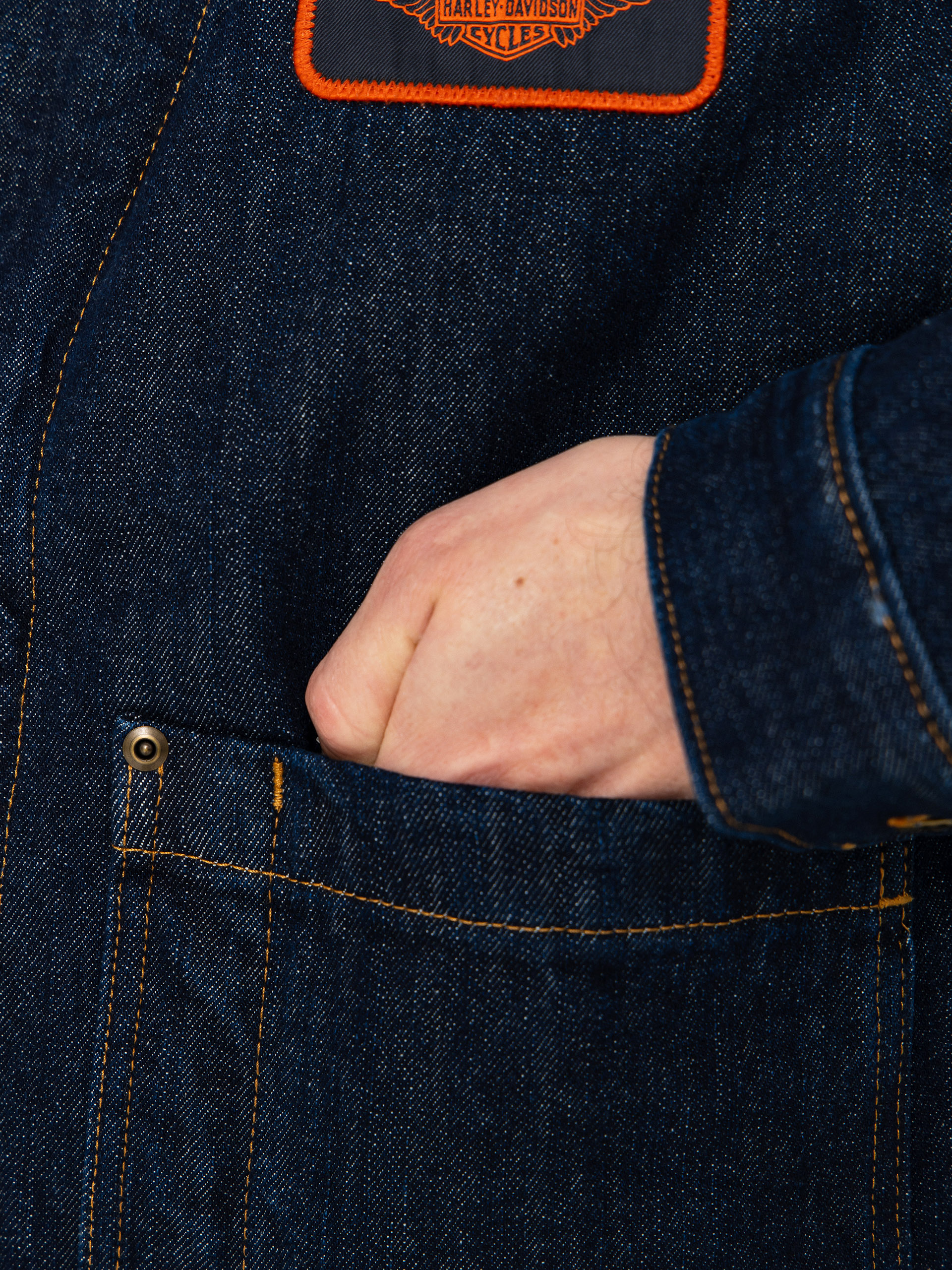 Яке Dickies X Harley Davidson Boxy Denim (rinsed indigo blue)