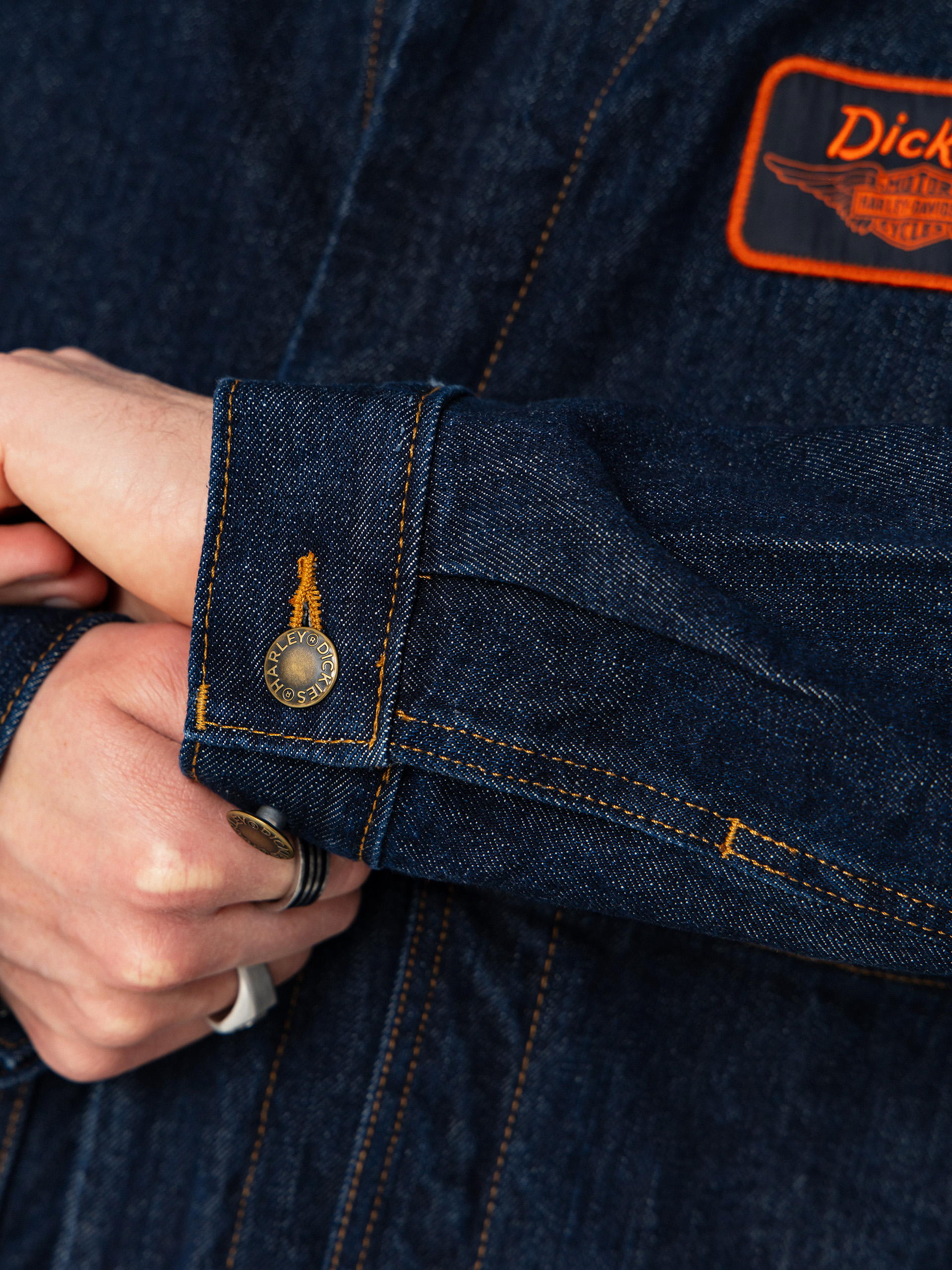 Яке Dickies X Harley Davidson Boxy Denim (rinsed indigo blue)