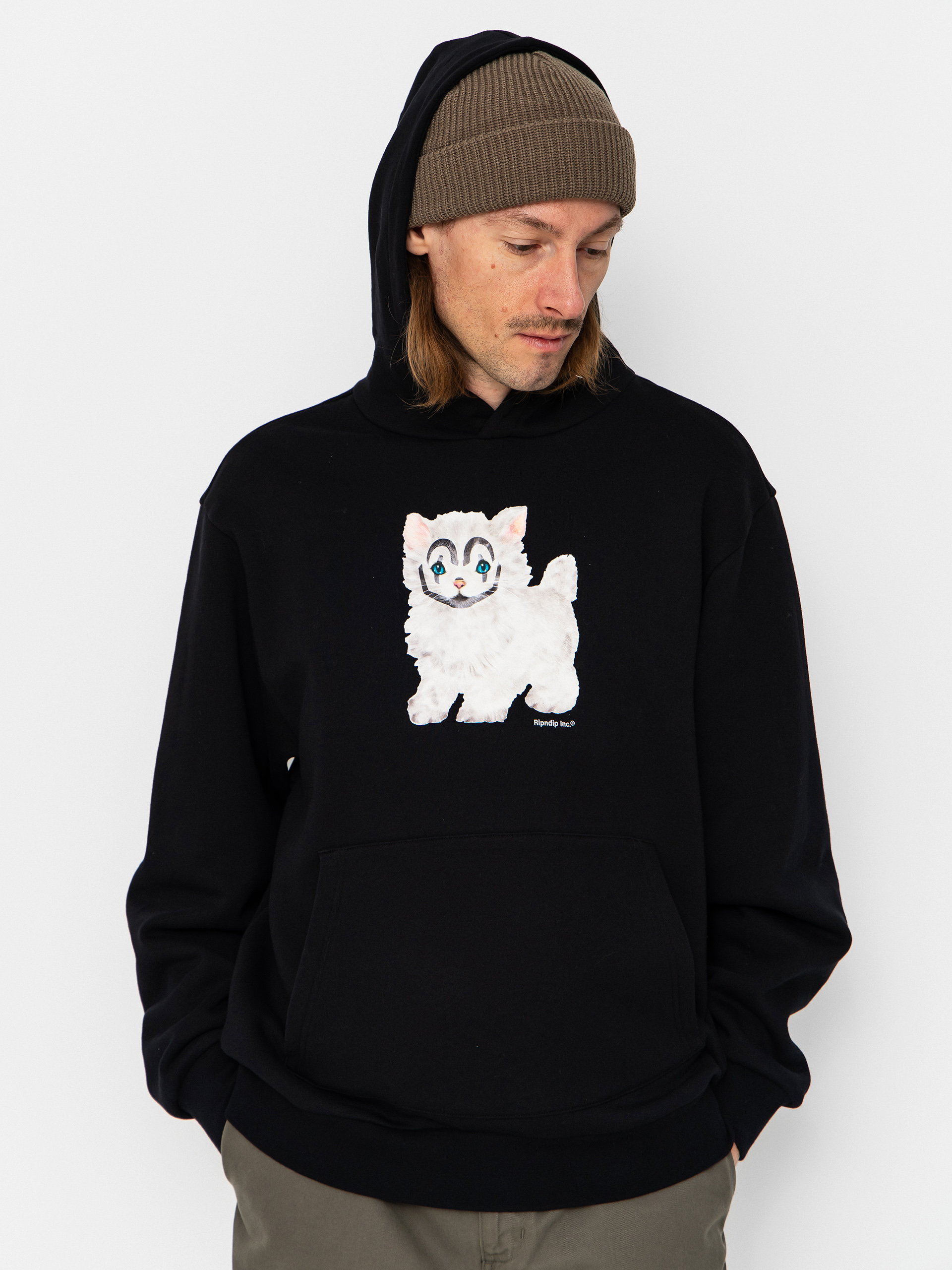 Суитшърт с качулка RipNDip Pet Me Im Cute HD (black)