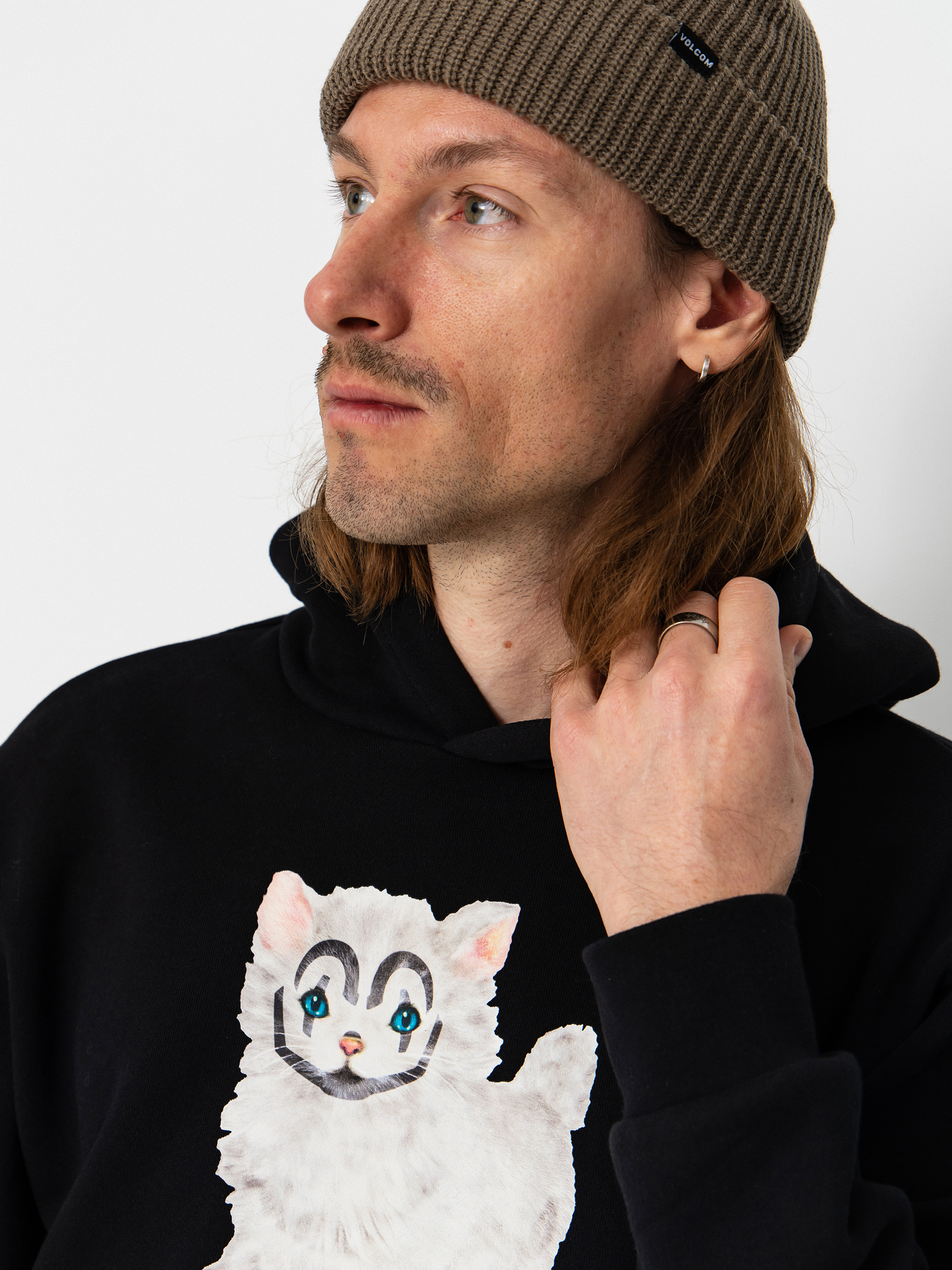 Суитшърт с качулка RipNDip Pet Me Im Cute HD (black)