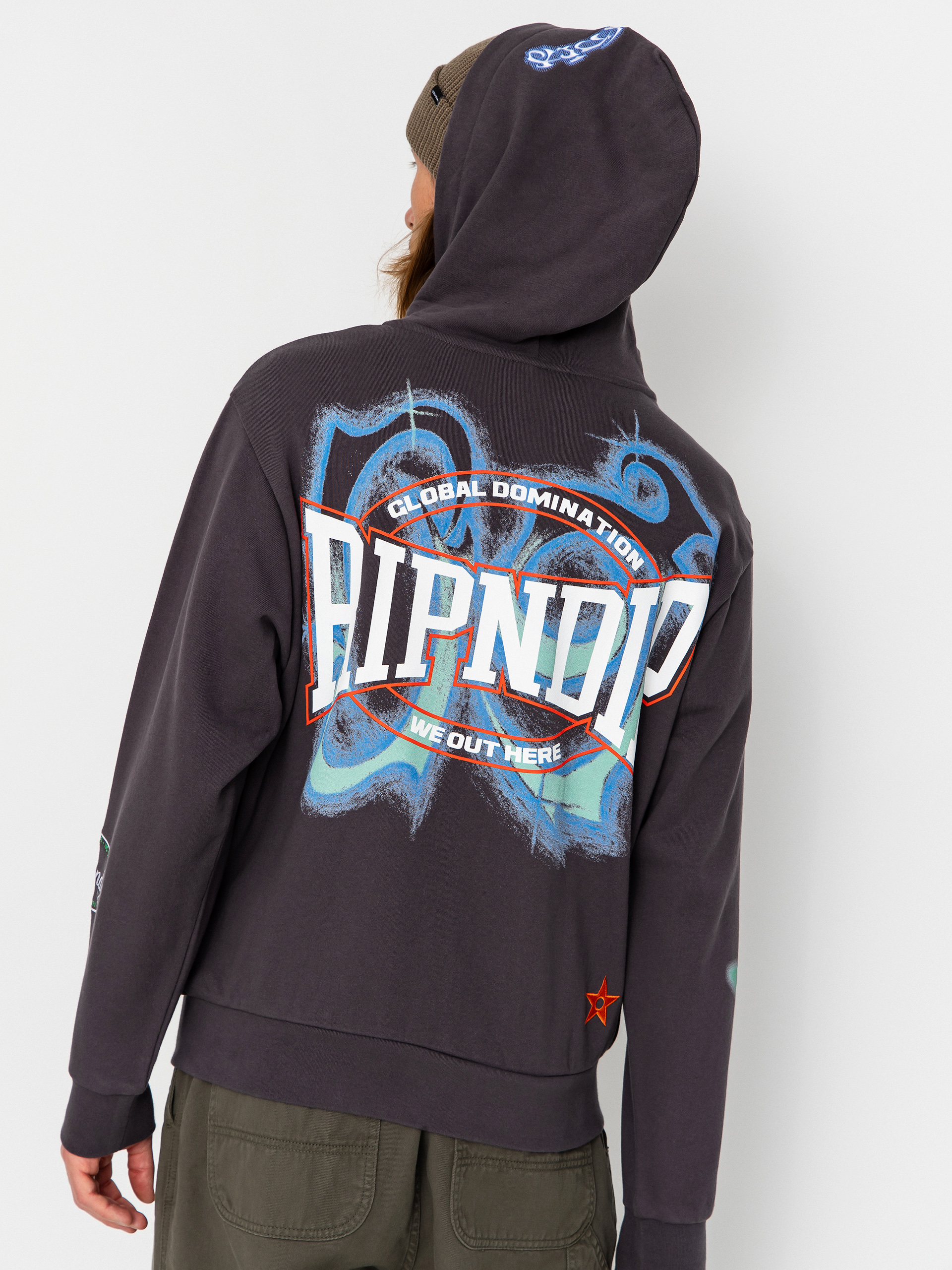 Суитшърт с качулка RipNDip Allure Zip HD (black)