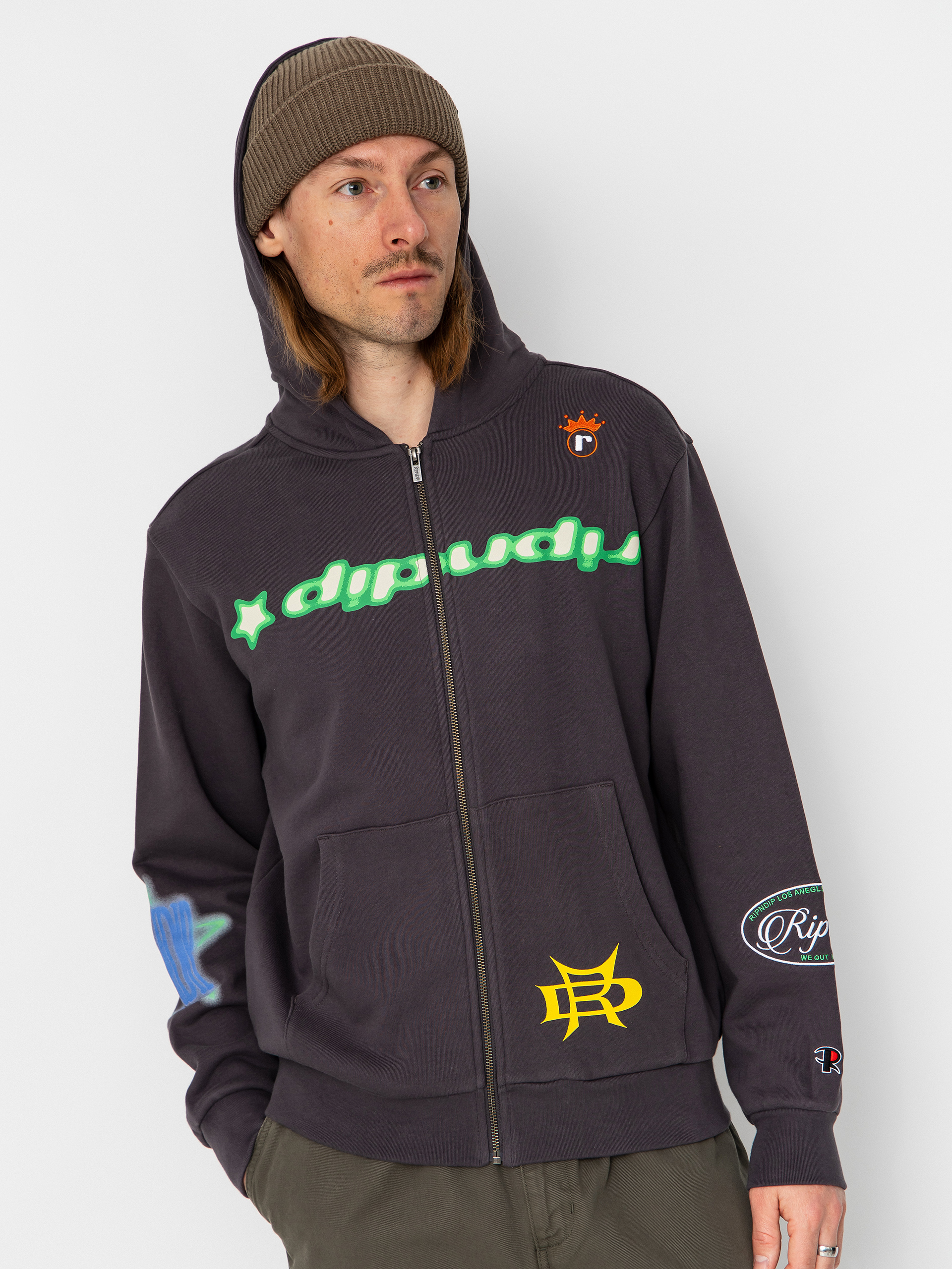 Суитшърт с качулка RipNDip Allure Zip HD (black)