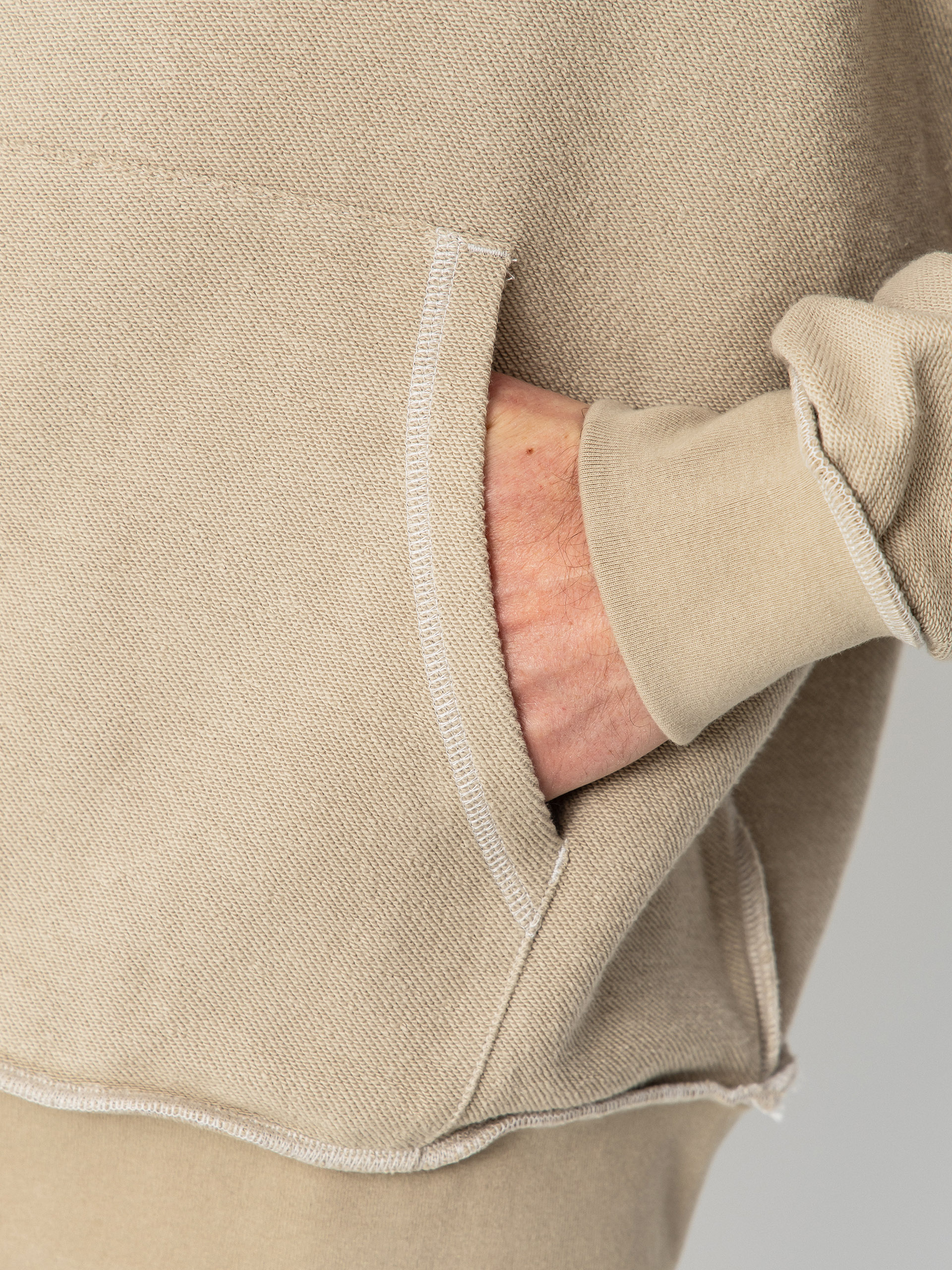 Суитшърт с качулка RipNDip Linked Up Reverse Stitched HD (khaki)