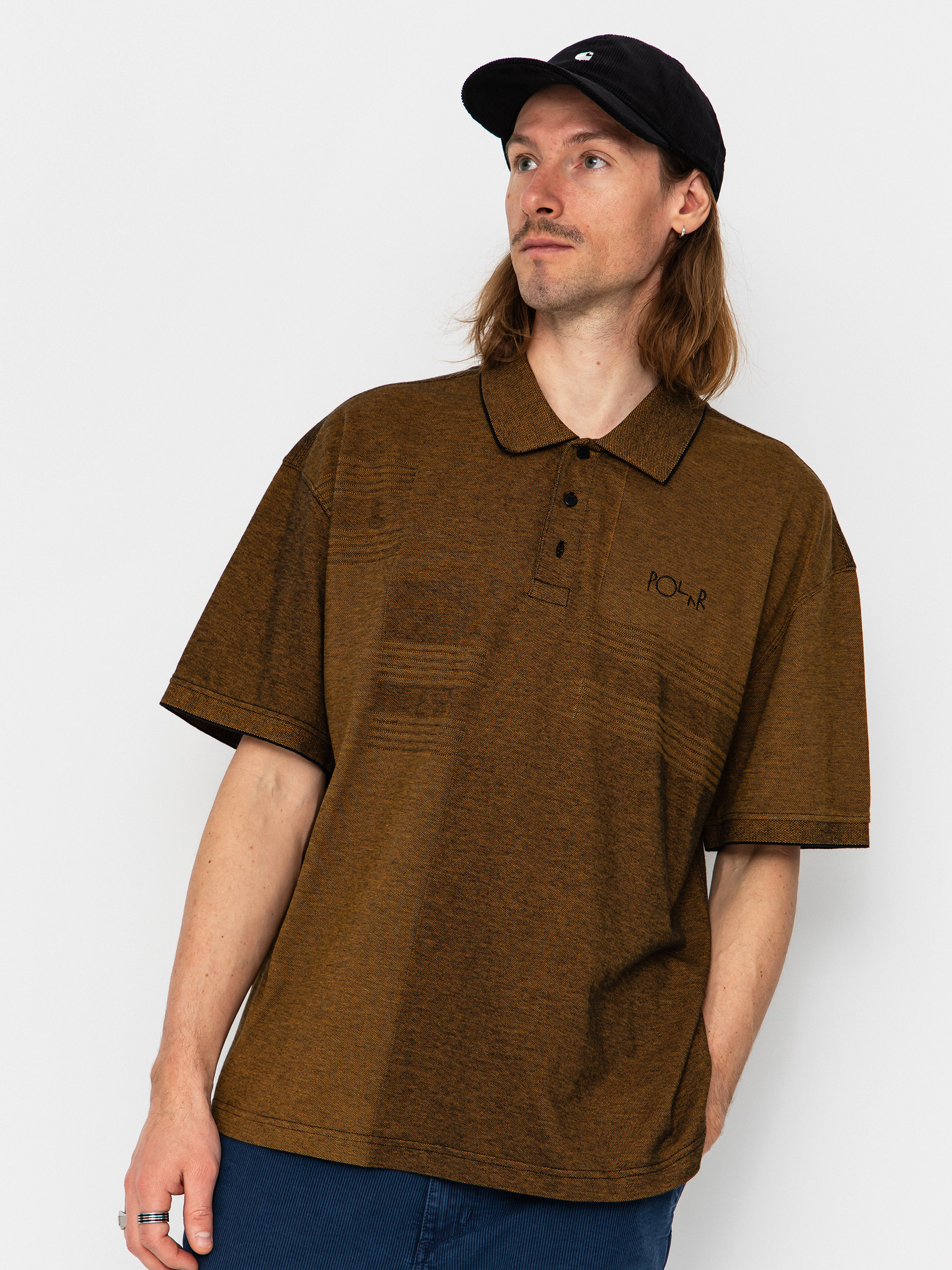 Тениска с яка Polar Skate Surf Pique