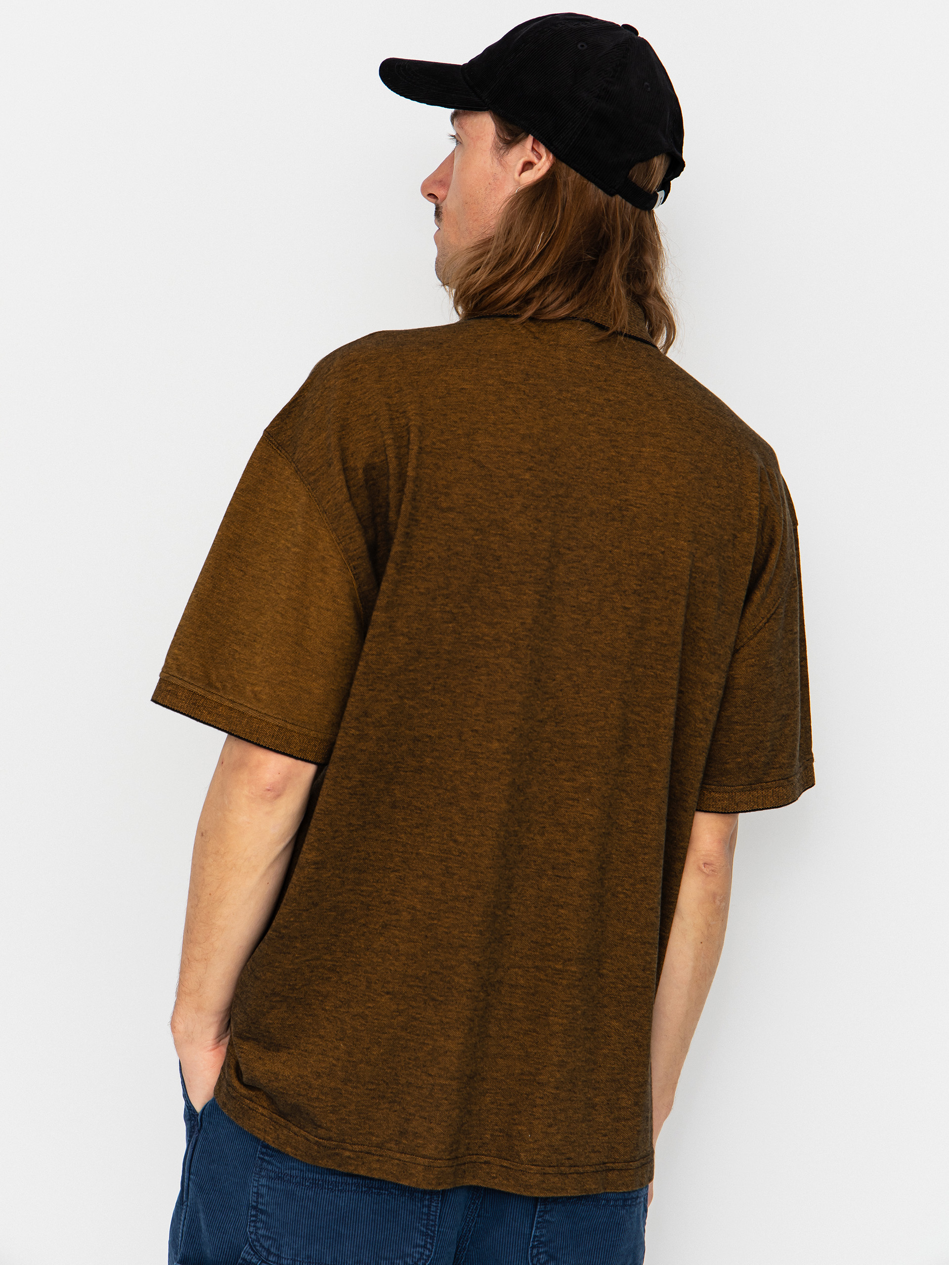 Тениска с яка Polar Skate Surf Pique (black/caramel)