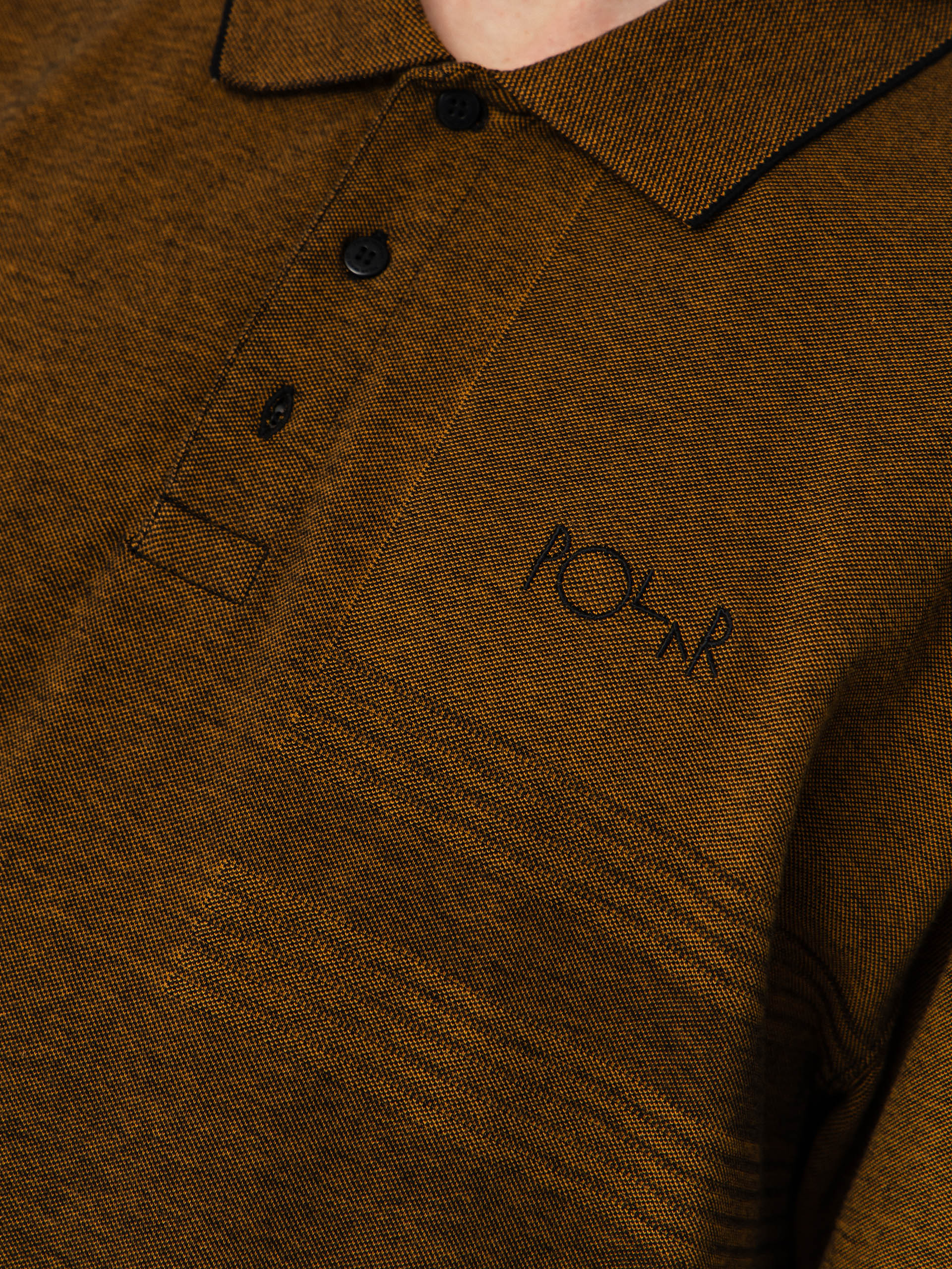 Тениска с яка Polar Skate Surf Pique (black/caramel)