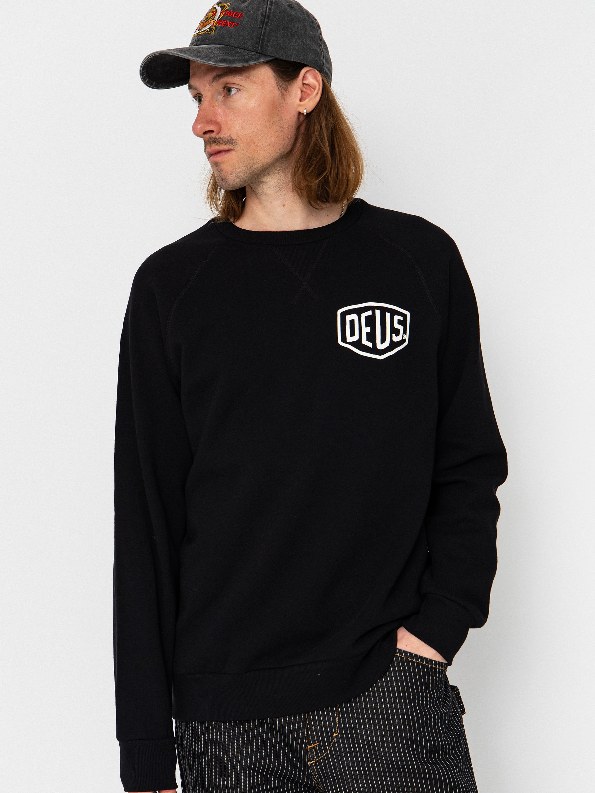 Суитшърт Deus Ex Machina Harajuku Address Crew (black)