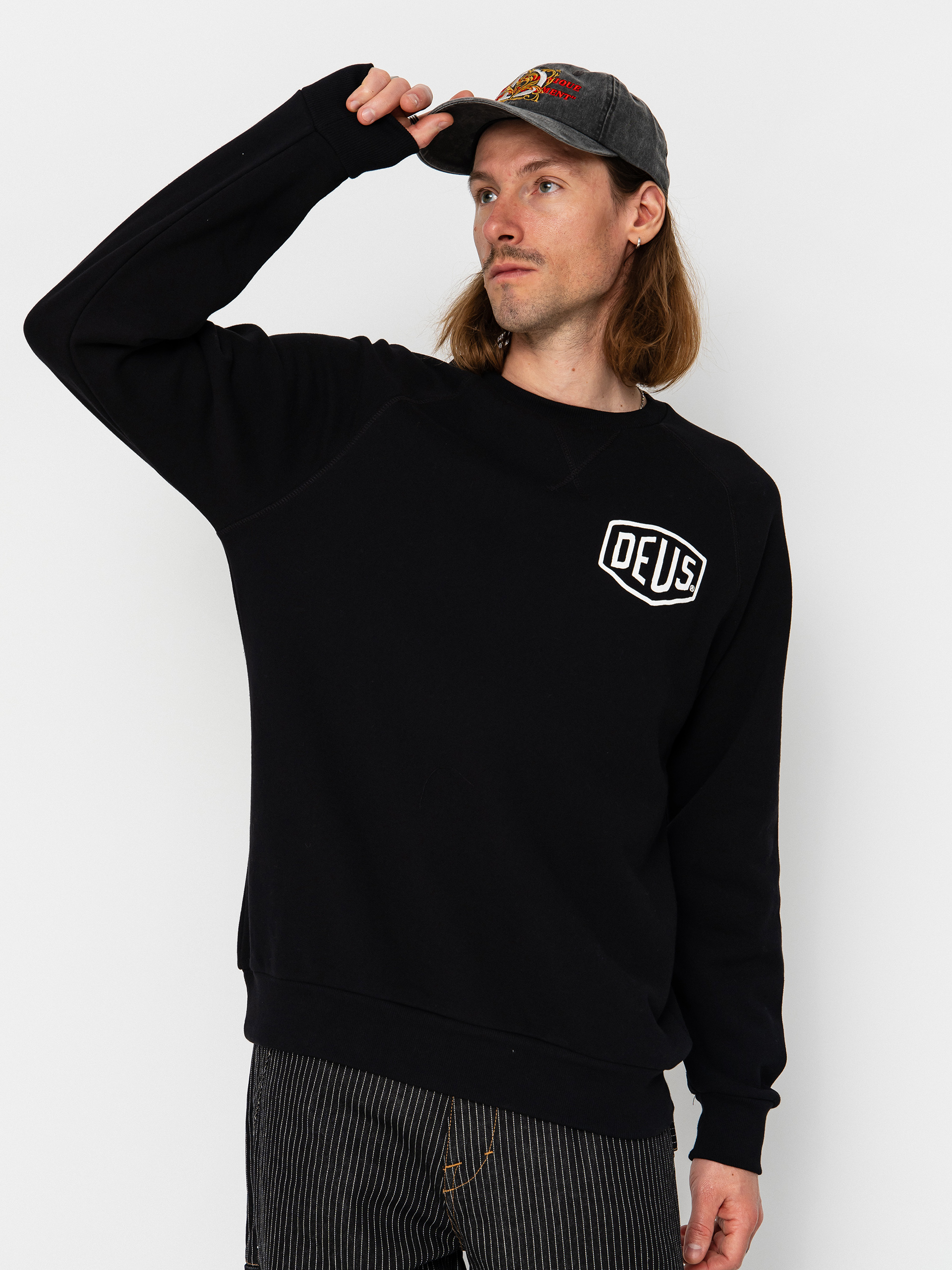 Суитшърт Deus Ex Machina Harajuku Address Crew (black)