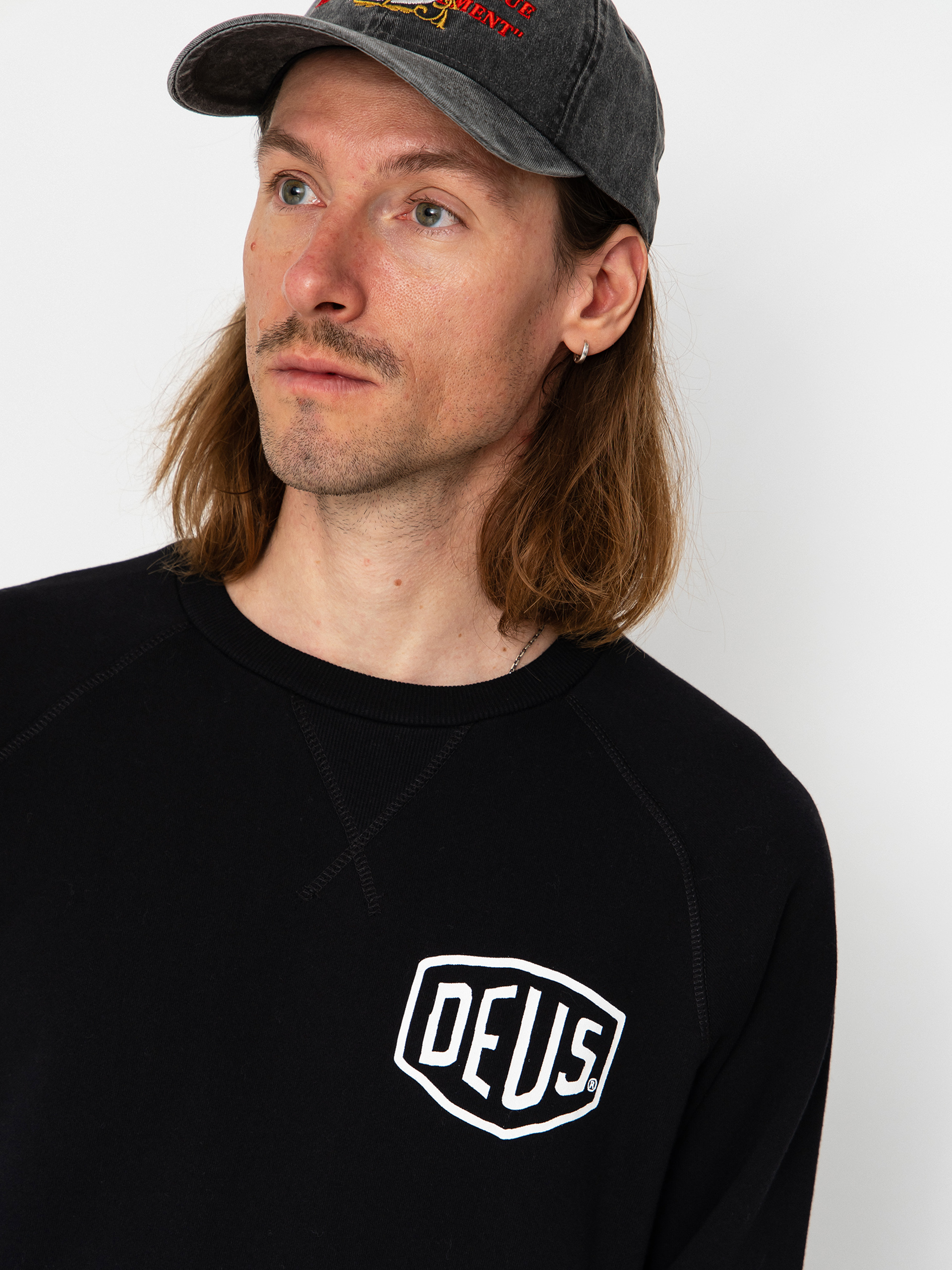 Суитшърт Deus Ex Machina Harajuku Address Crew (black)