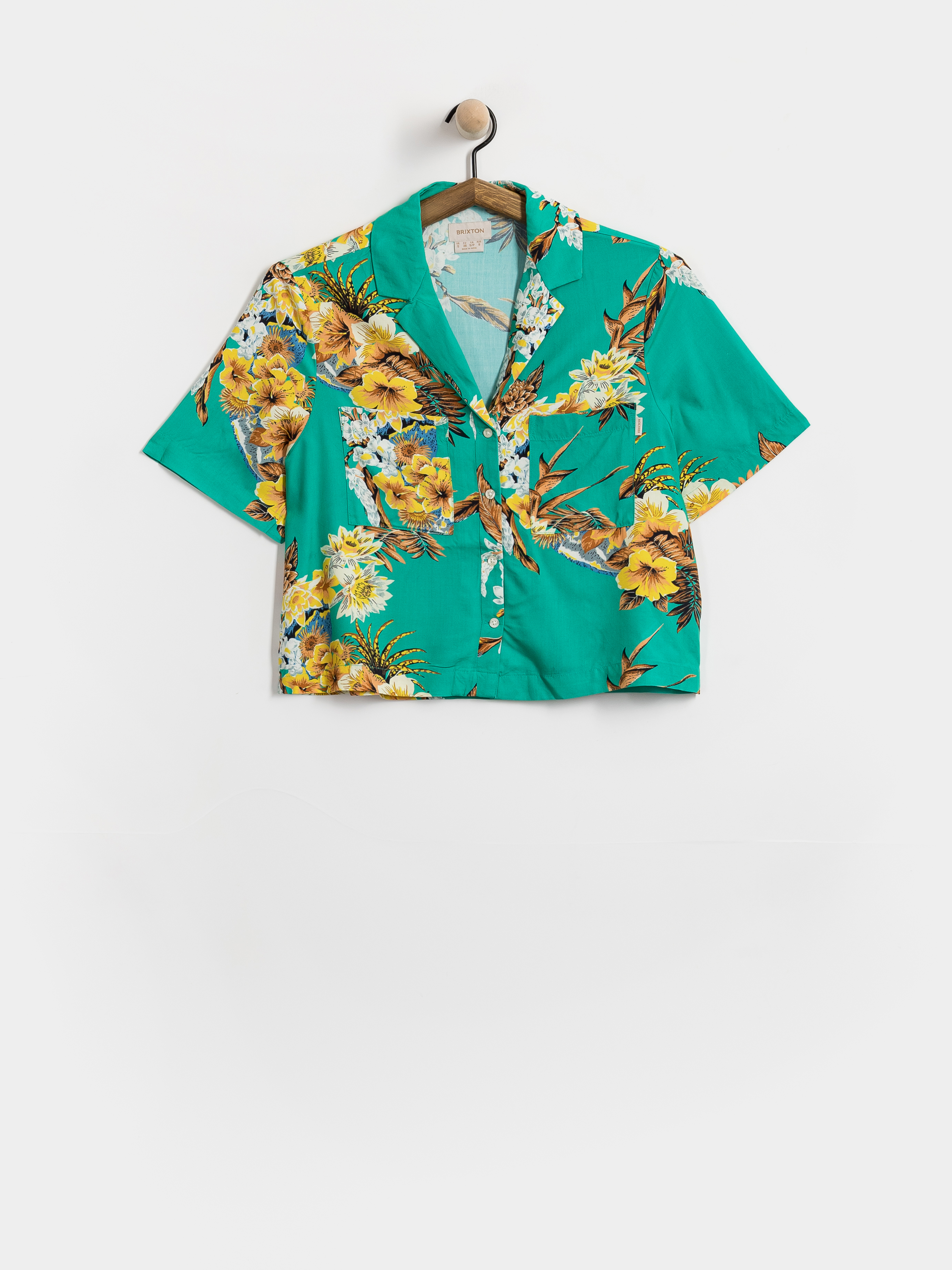 Риза Brixton Campos Button Down Wmn (retro green flor campos)
