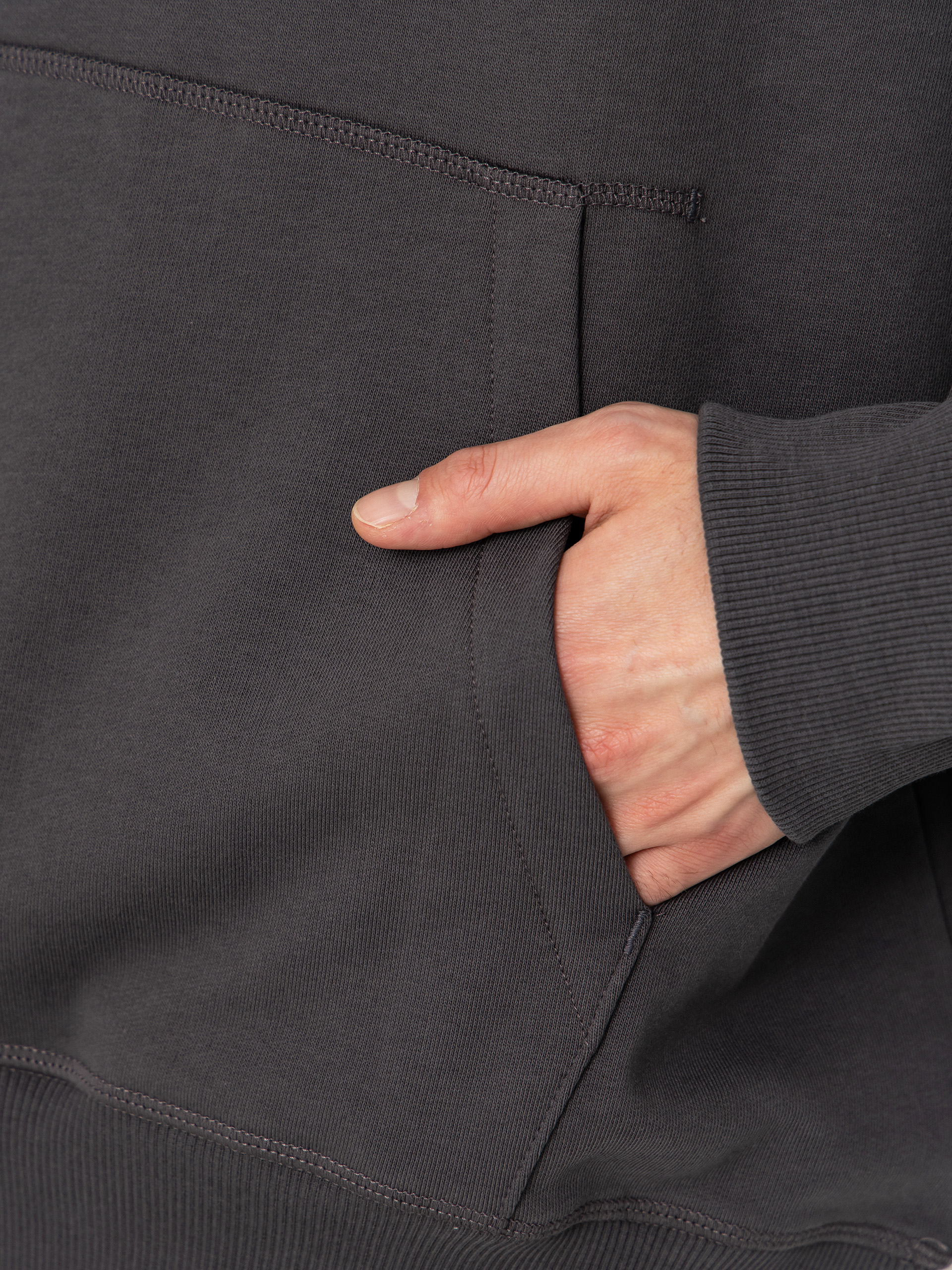 Суитшърт с качулка The North Face Essential Light Relaxed HD (anthracite grey)