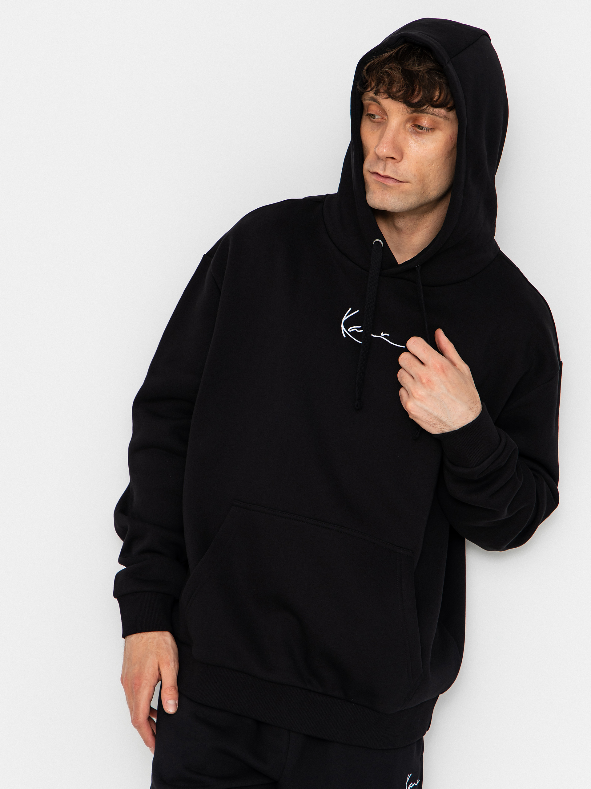 Суитшърт с качулка Karl Kani Small Signature HD (black)