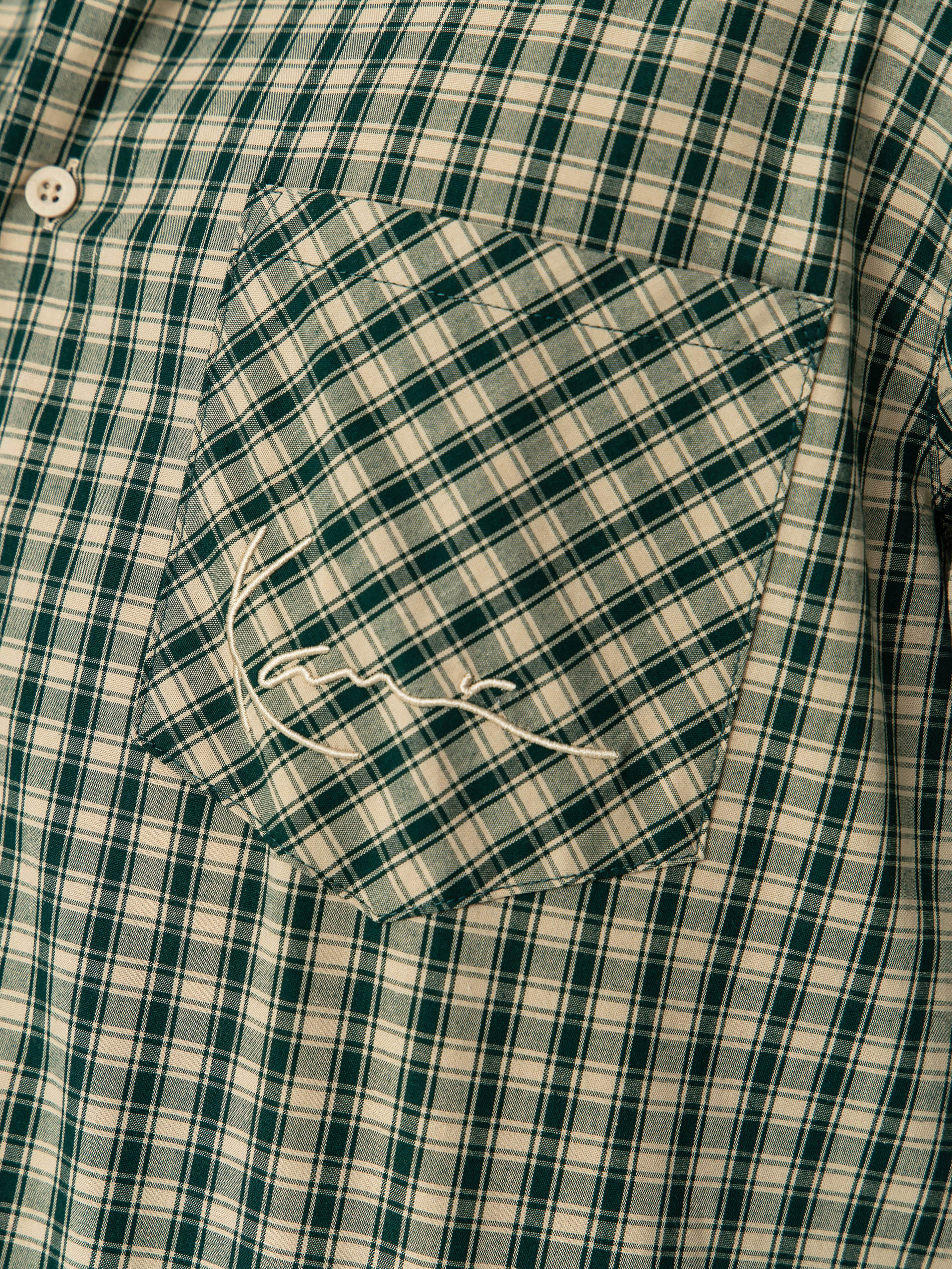 Риза Karl Kani Signature Check Boxy (green)