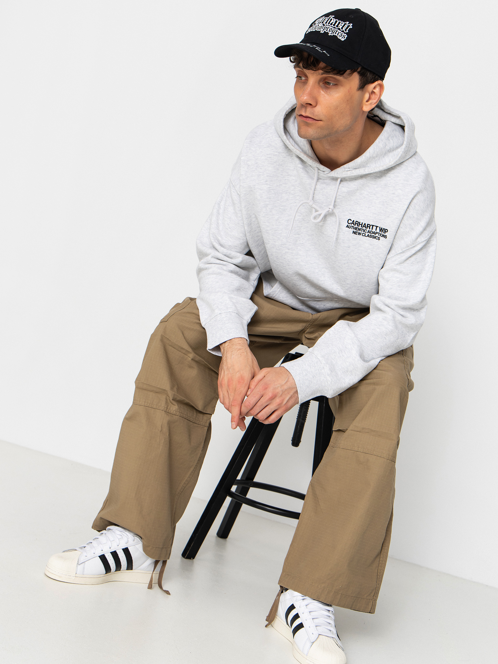 Суитшърт с качулка Carhartt WIP Sean Hamilton HD (ash heather)
