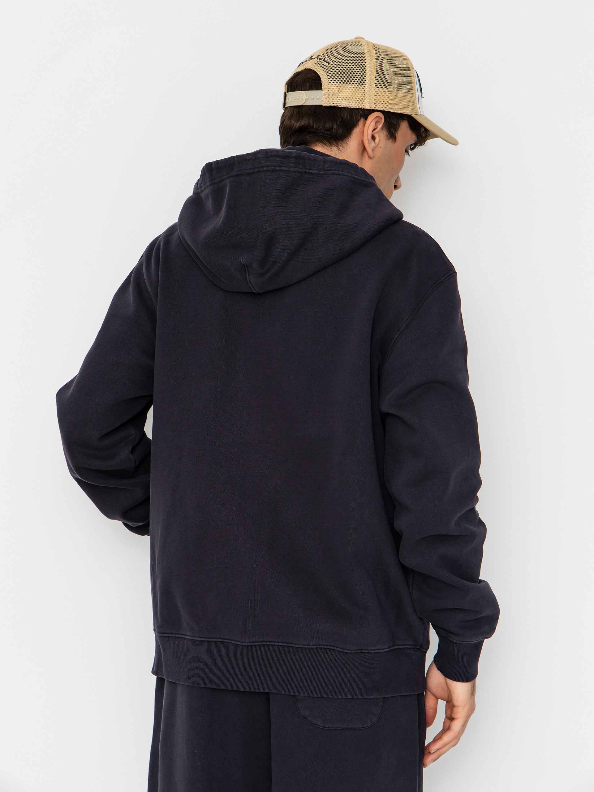 Суитшърт с качулка Deus Ex Machina Shield Garment Dyed ZHD (black)