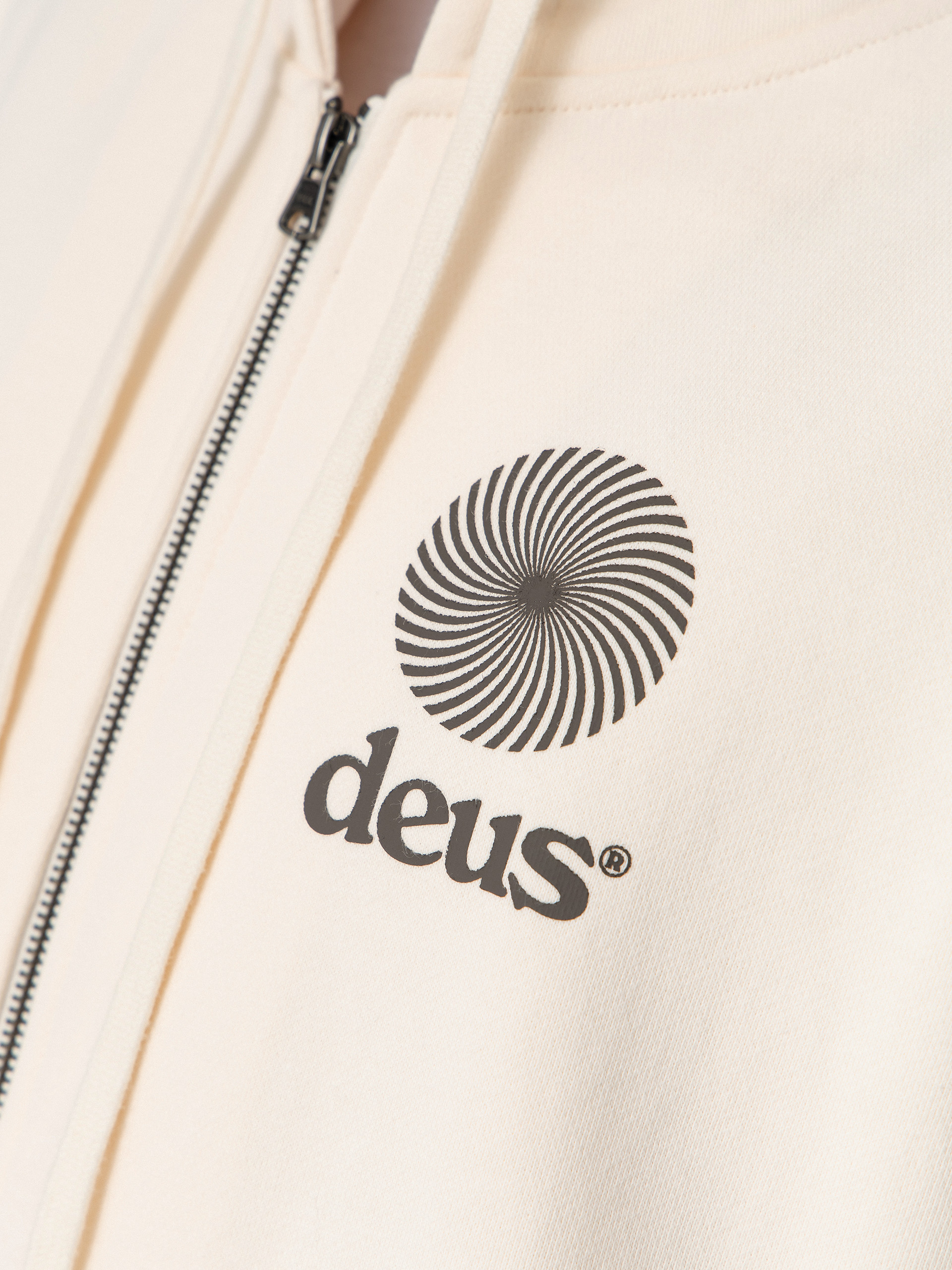 Суитшърт с качулка Deus Ex Machina Strata ZHD (dirty white)