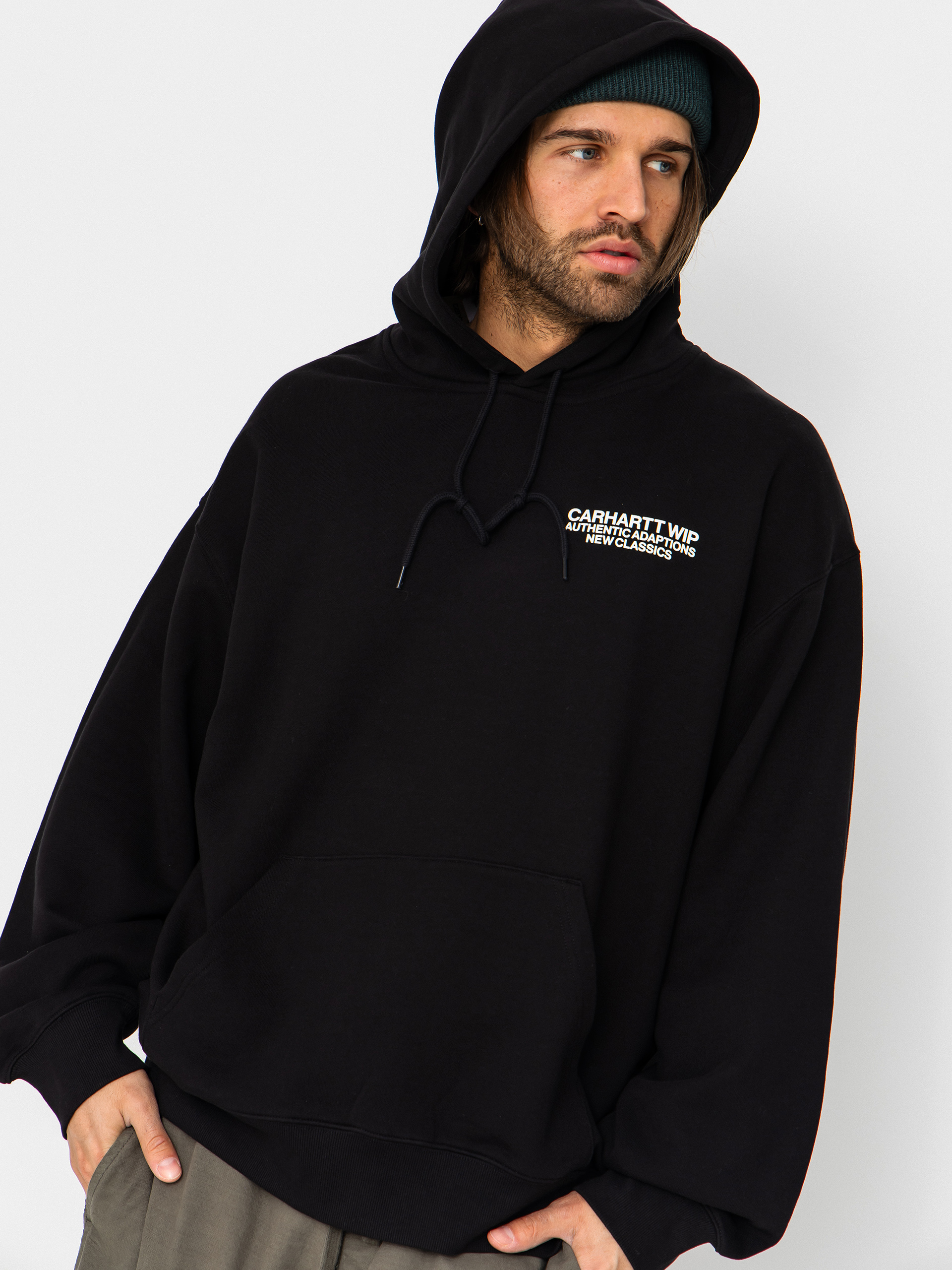 Суитшърт с качулка Carhartt WIP Sean Hamilton HD (black)