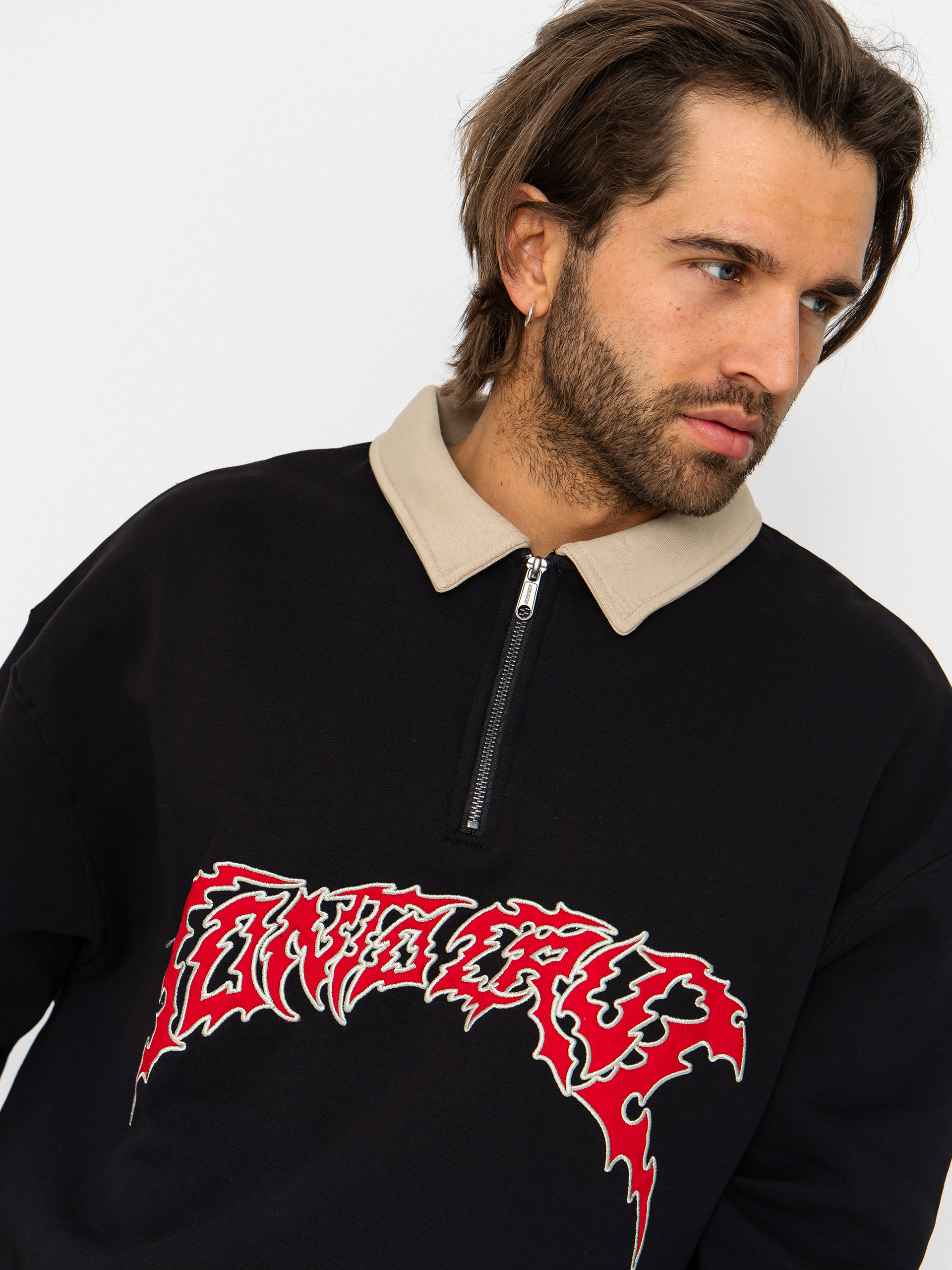 Суитшърт Santa Cruz Out Of Time Strip 1/4 Zip (black)