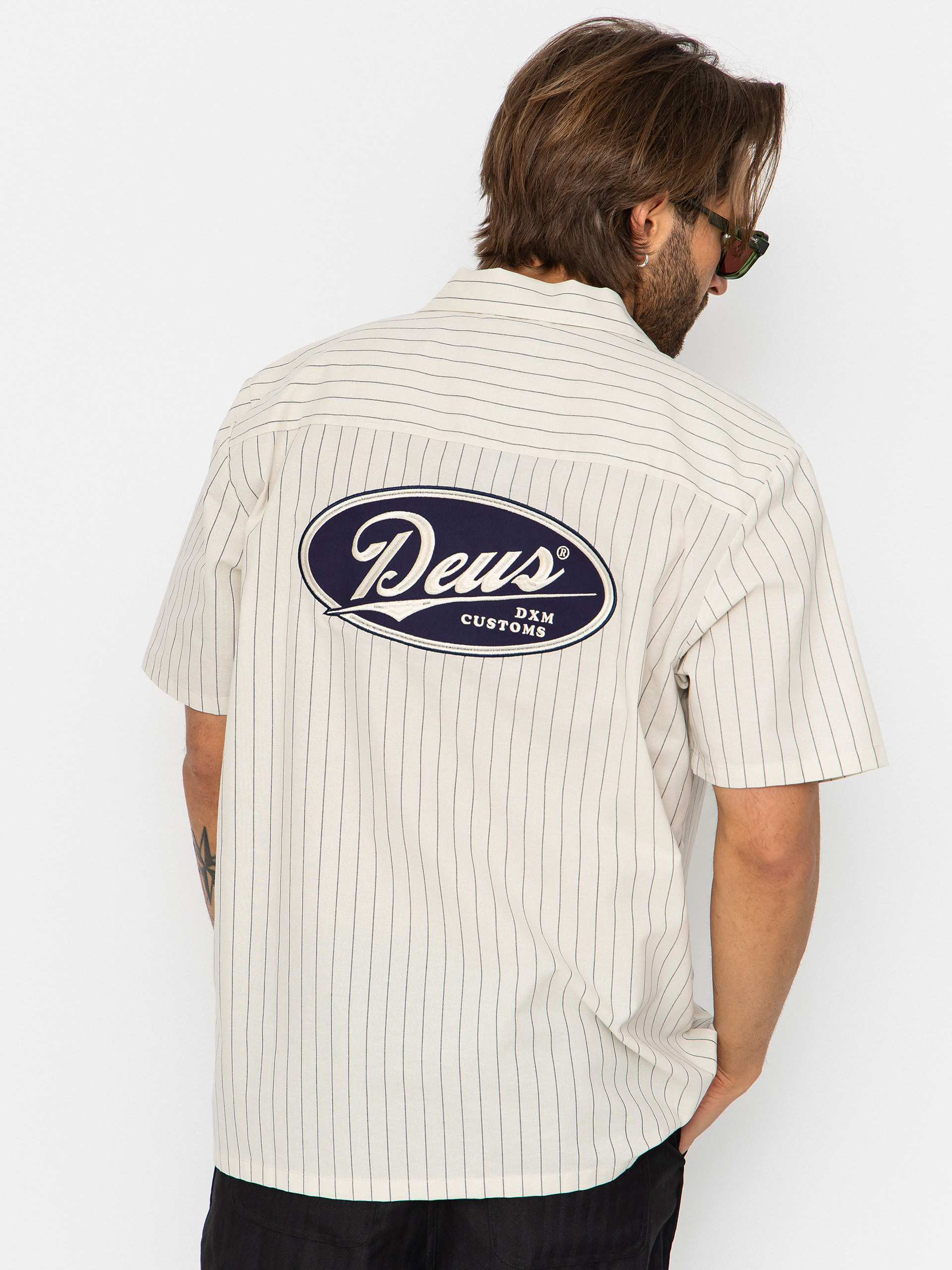 Риза Deus Ex Machina Forecourt Stripe (dirty white)