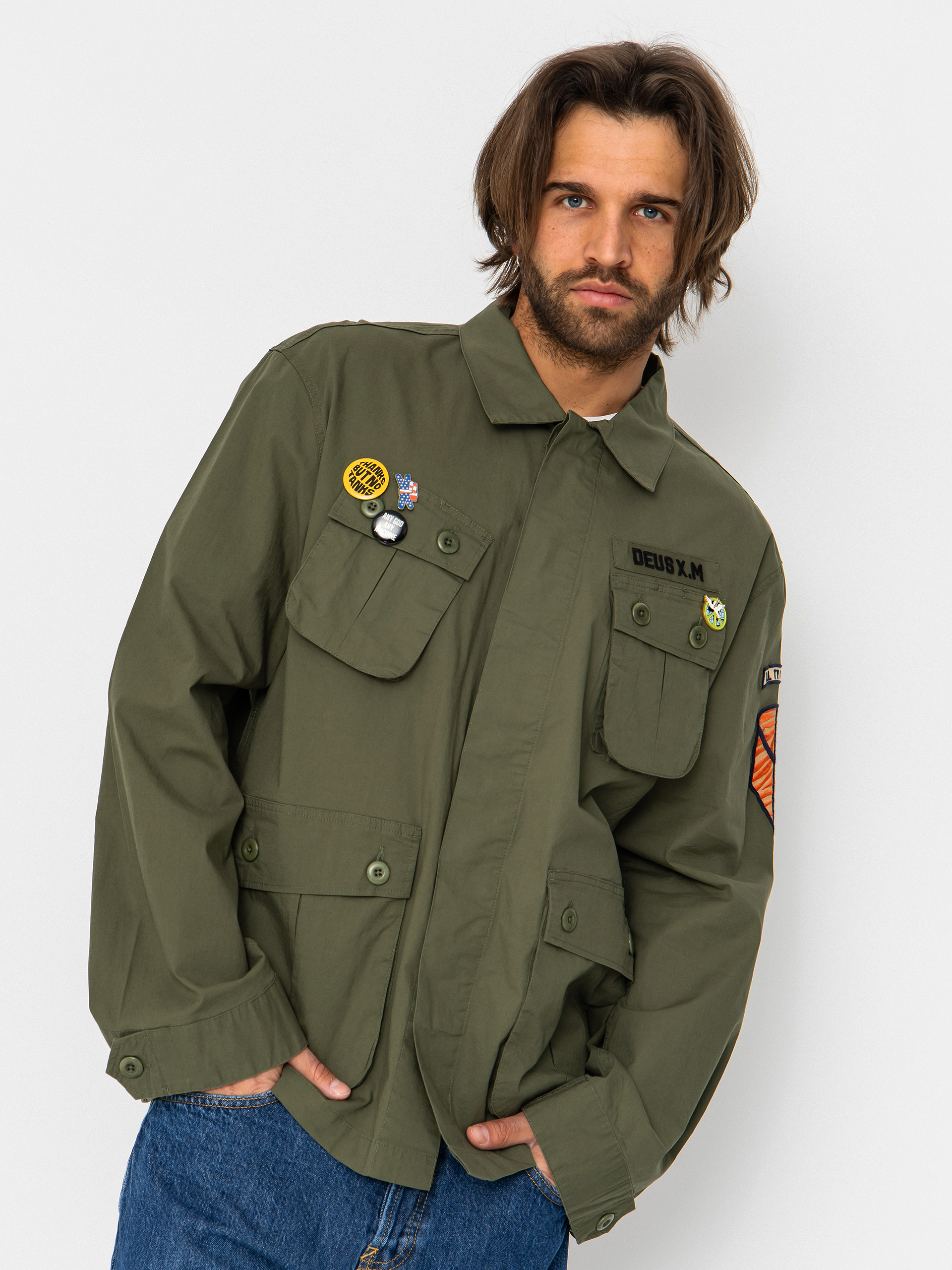 Риза Deus Ex Machina Power Overshirt (pine green)