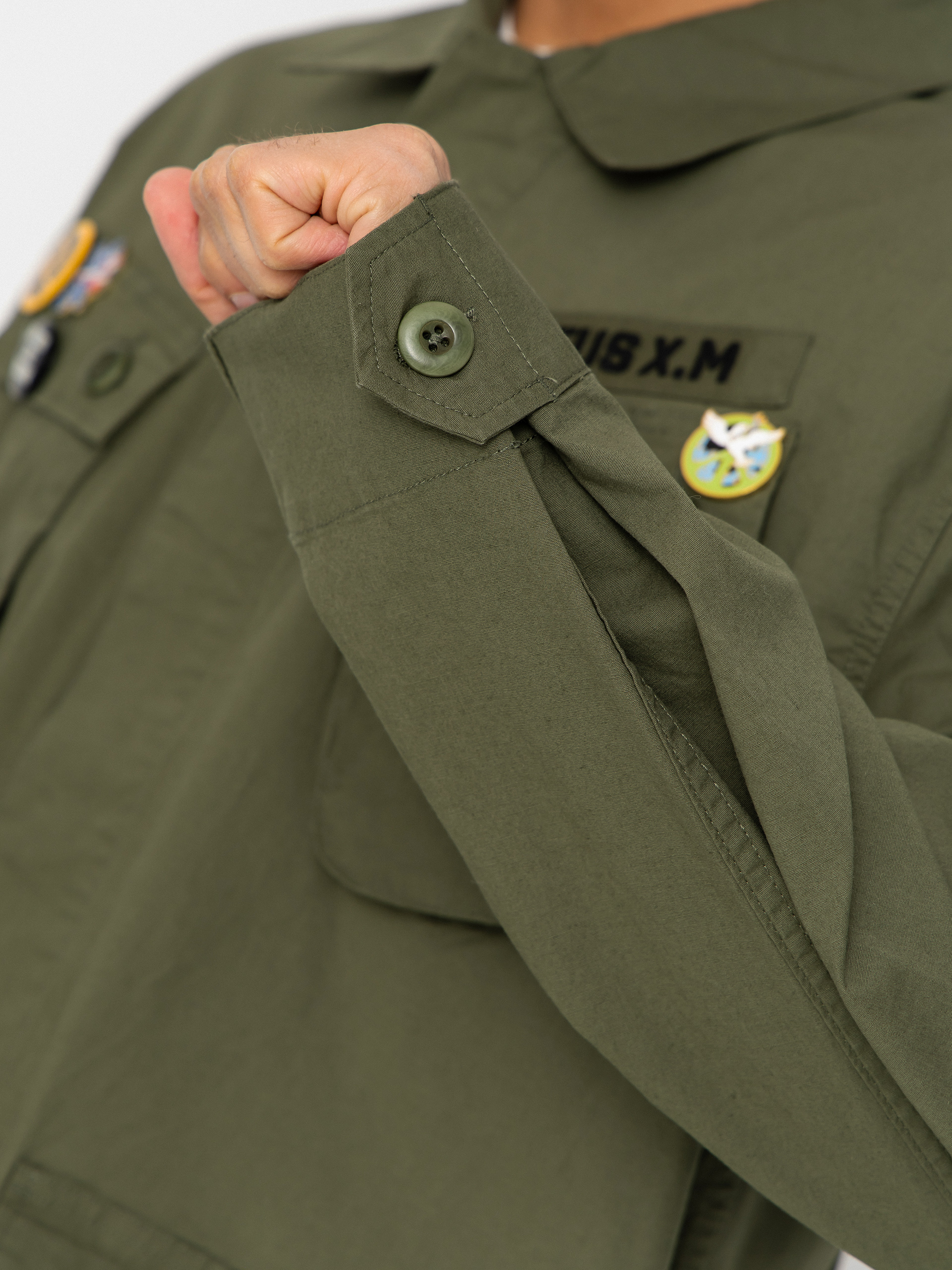 Риза Deus Ex Machina Power Overshirt (pine green)