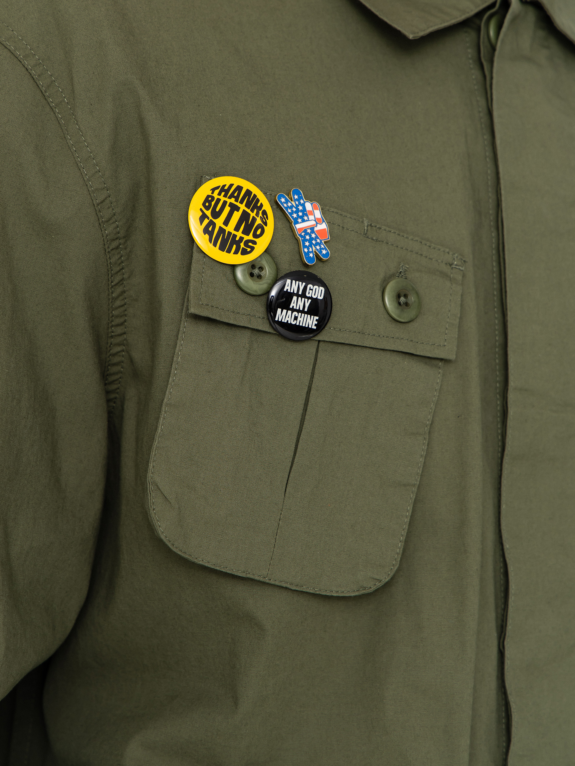 Риза Deus Ex Machina Power Overshirt (pine green)