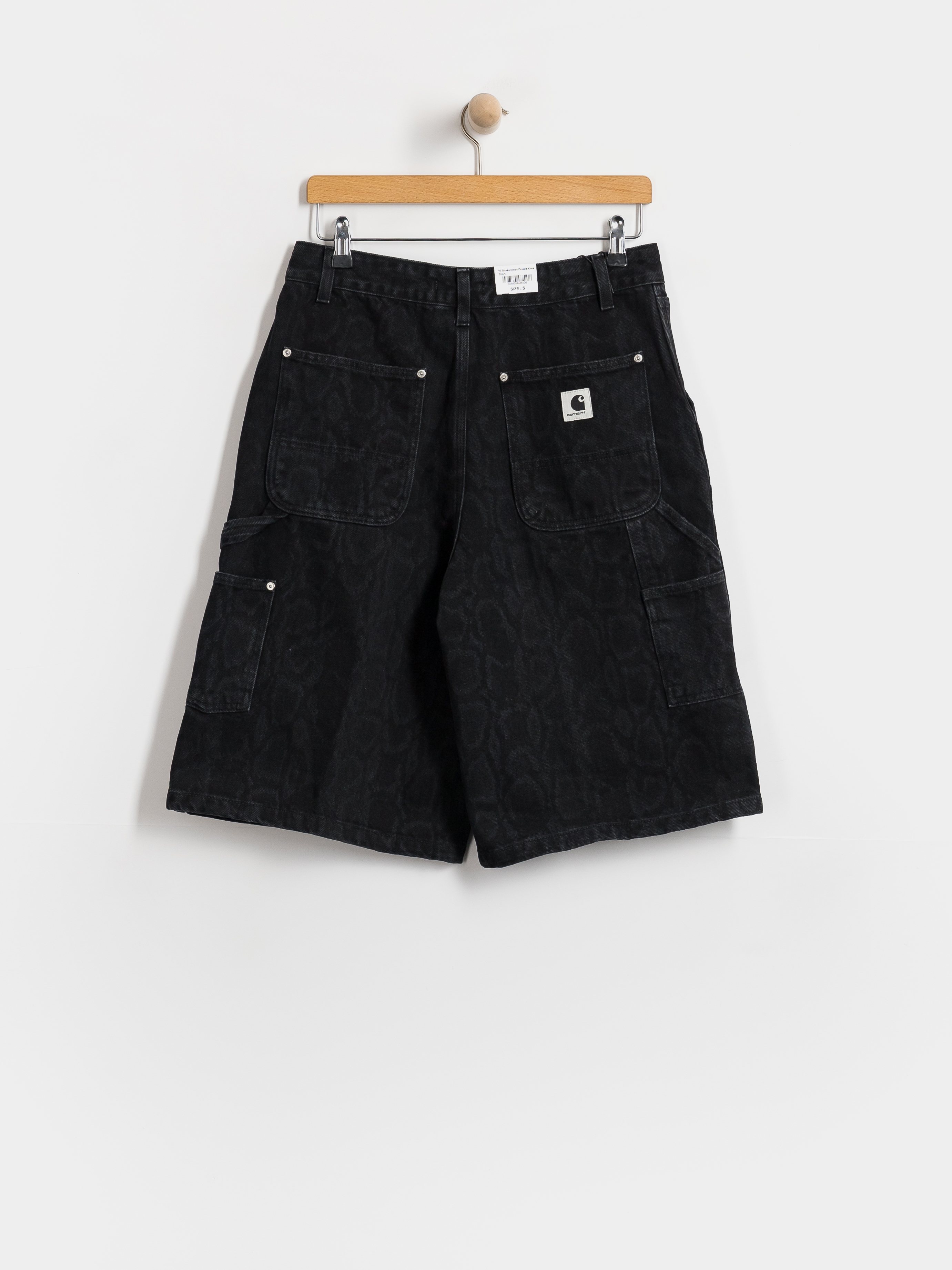 Къси панталони Carhartt WIP Snake Nixon Double Knee Wmn (snake camo/black)
